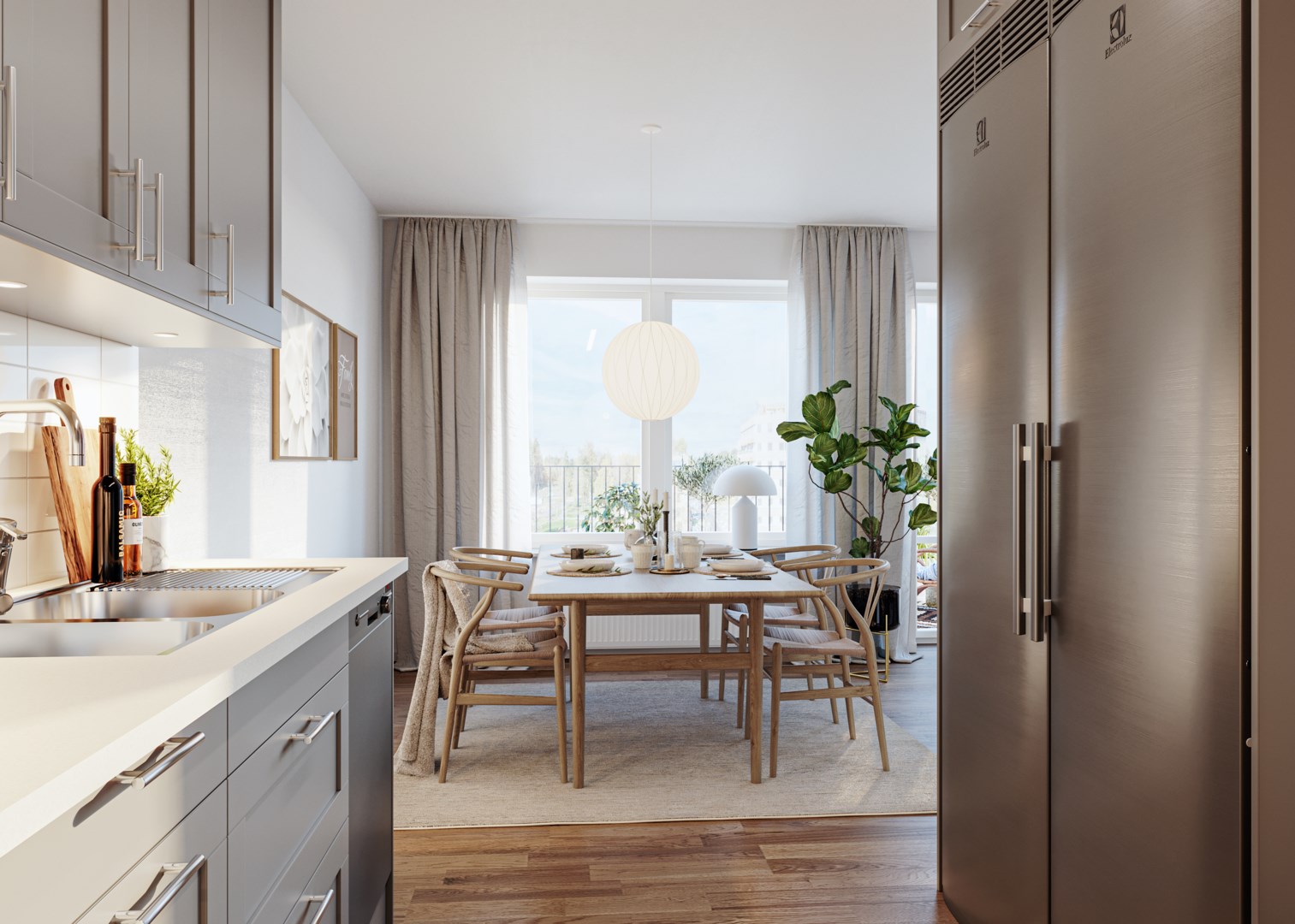 Bostadsbild från Rosendals Trädgård, Pågående i Rosendal, Uppsala