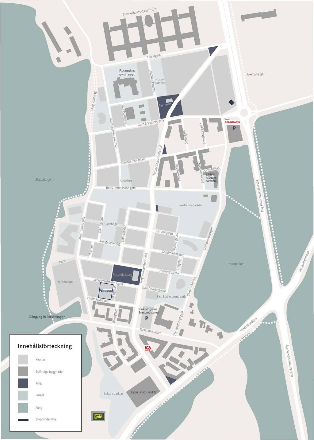 Bostadsbild från Rosendals Trädgård, Pågående i Rosendal, Uppsala