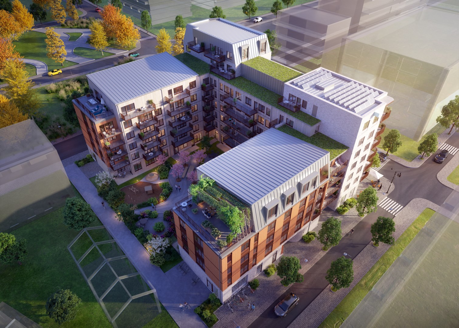 Bostadsbild från Rosendals Trädgård, Pågående i Rosendal, Uppsala