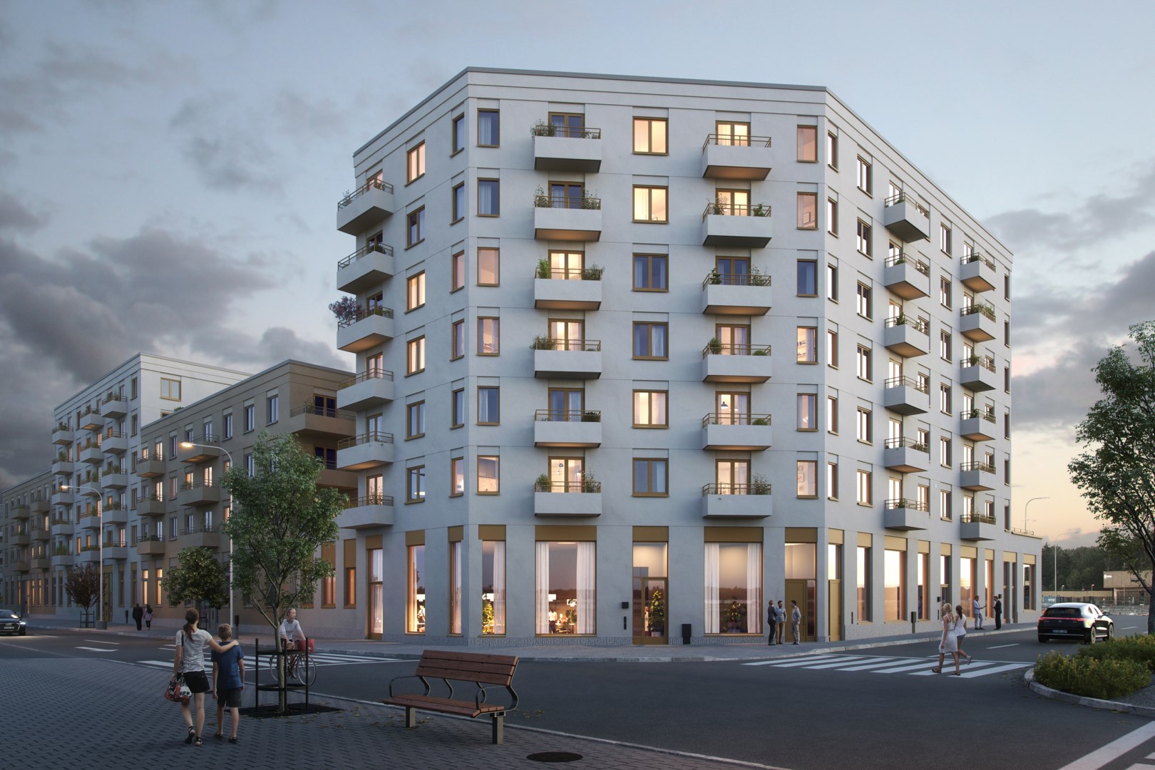 Bostadsbild från Barkarby Pluss 1, Pågående i Barkabystaden, Järfälla