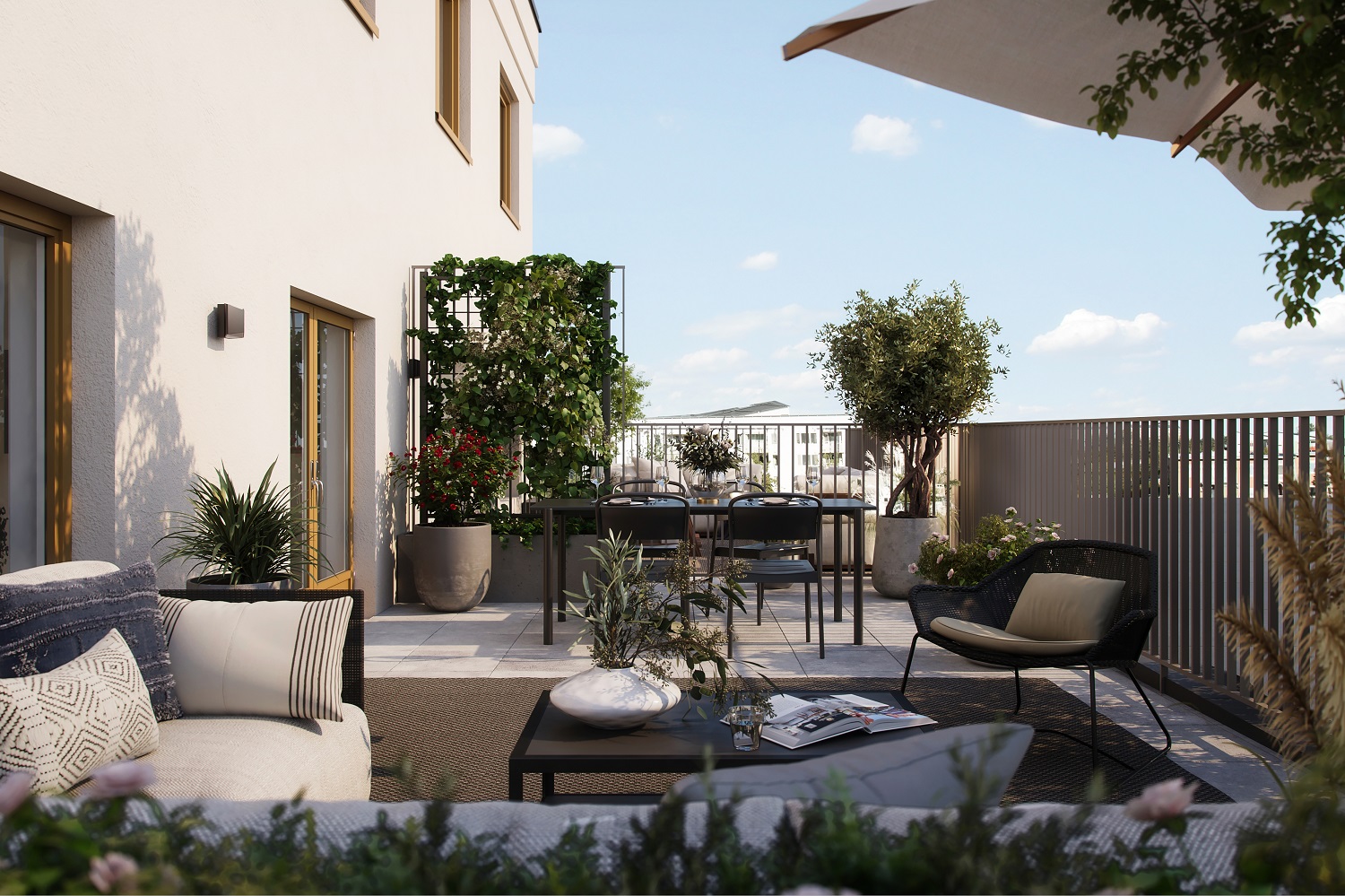 Bostadsbild från Barkarby Pluss 1, Pågående i Barkabystaden, Järfälla