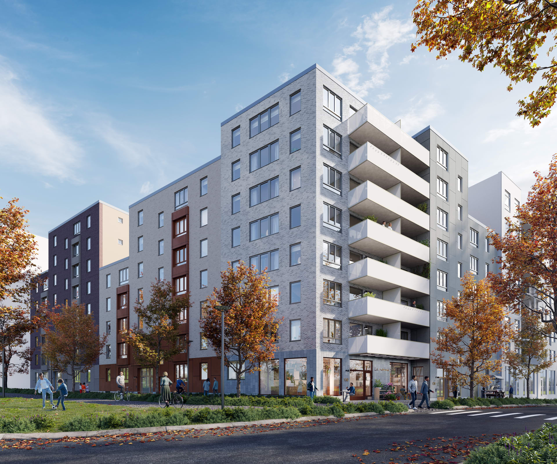 Bostadsbild från Roslagsporten, Pågående i Roslags Näsby, Täby