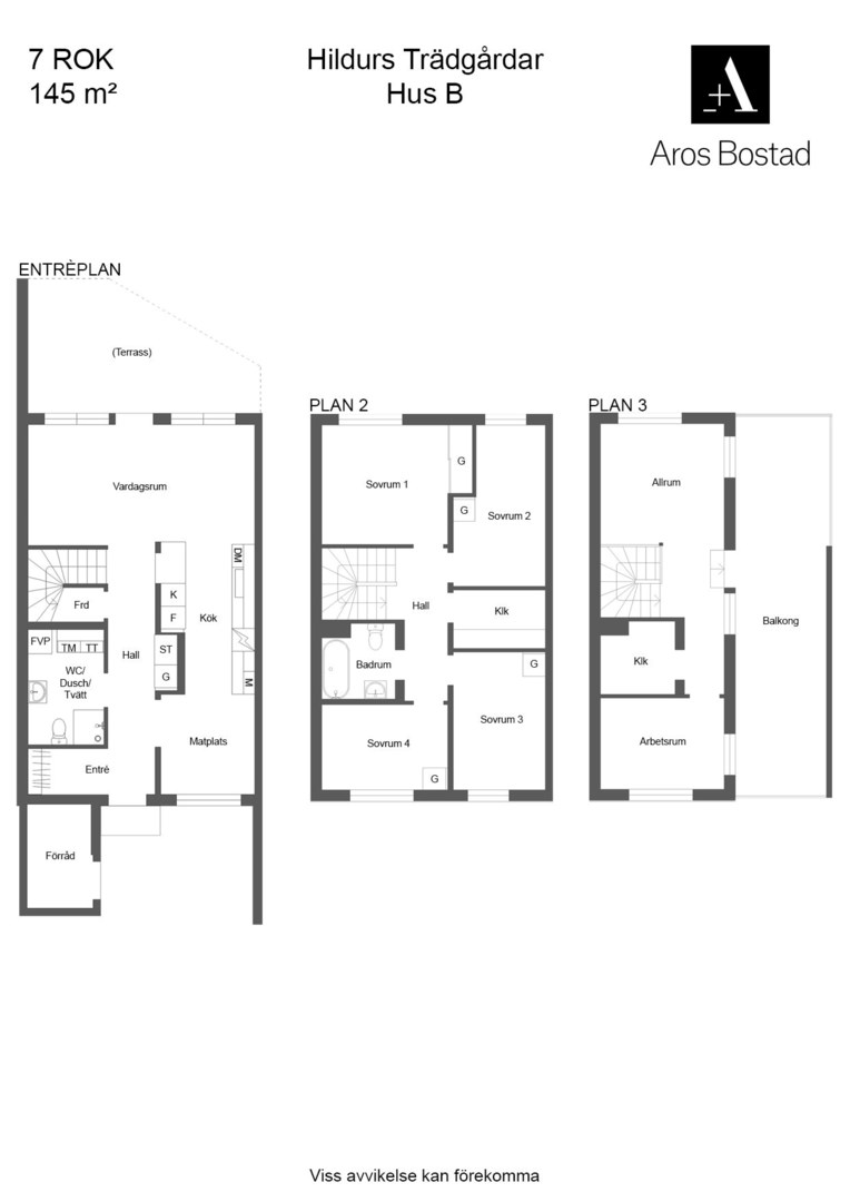 Planlösning från Hildurs trädgårdar, Slutsålt i Luthagen, Uppsala