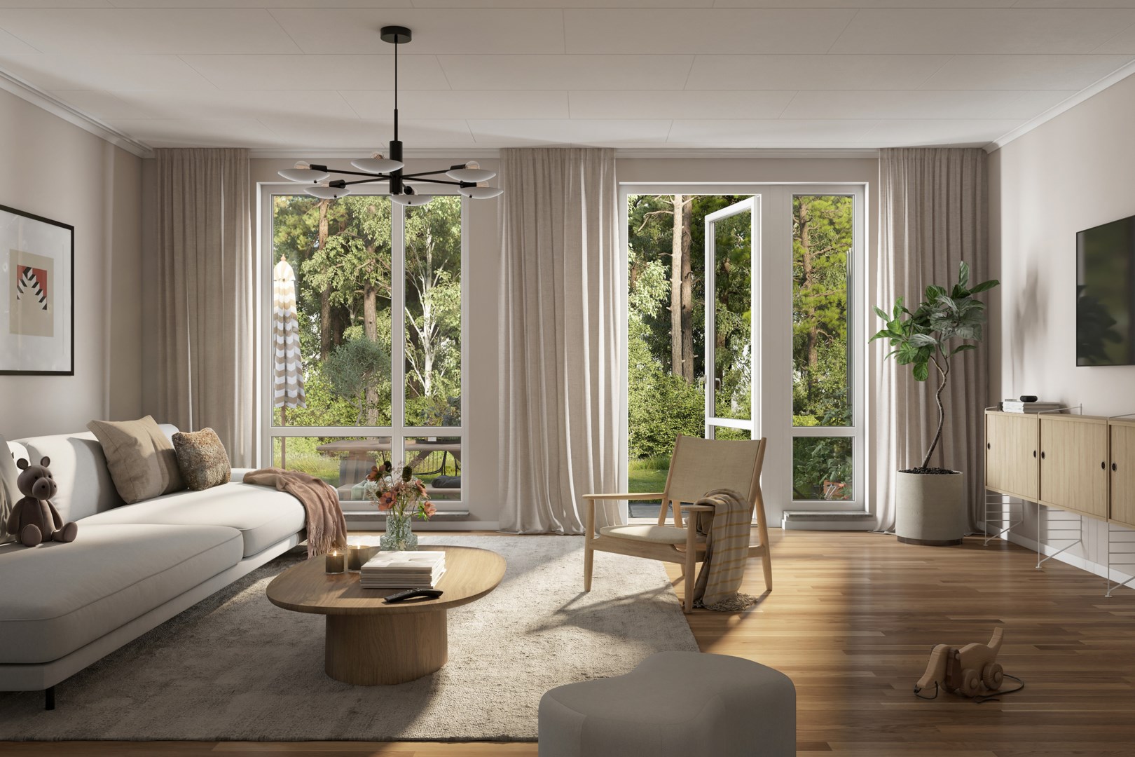 Bostadsbild från Skölstadalen, Pågående i Skölsta, Uppsala