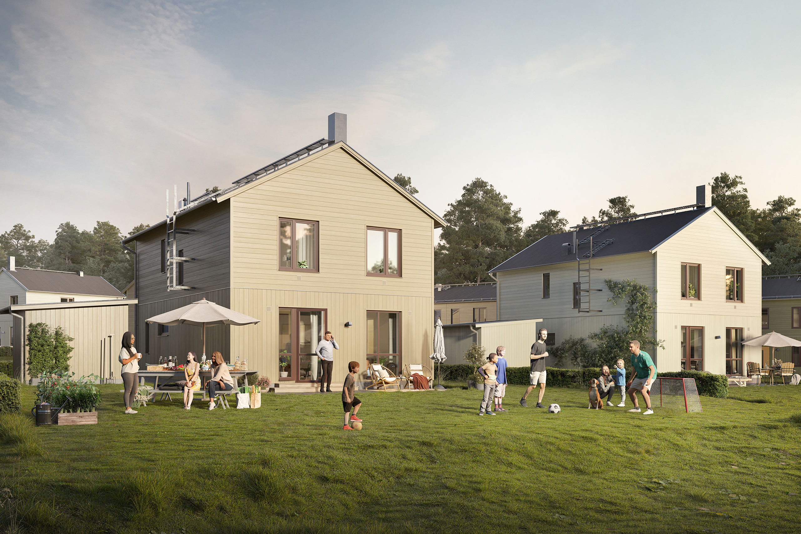 Bostadsbild från Skölstadalen, Pågående i Skölsta, Uppsala