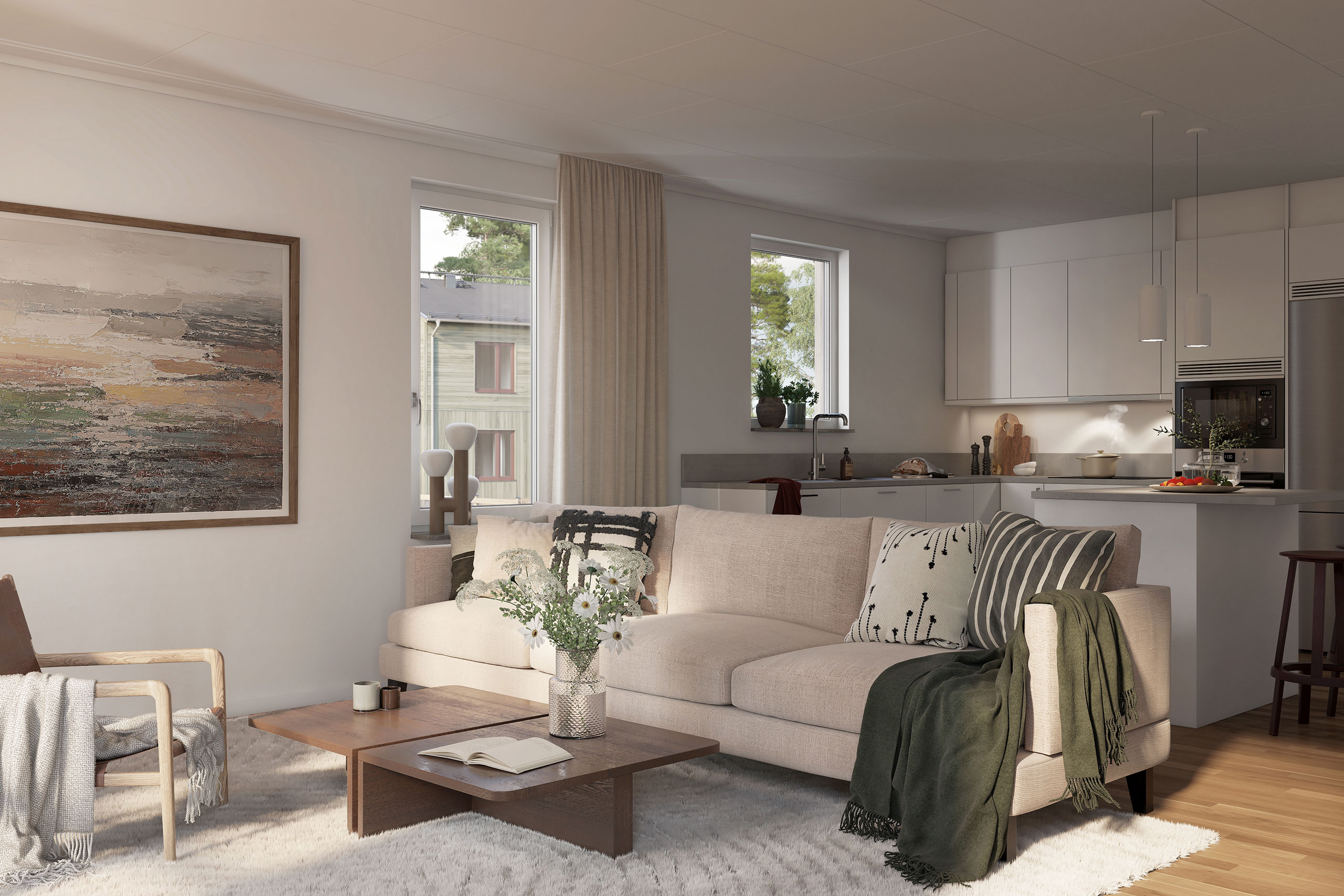 Bostadsbild från Skölstadalen, Pågående i Skölsta, Uppsala