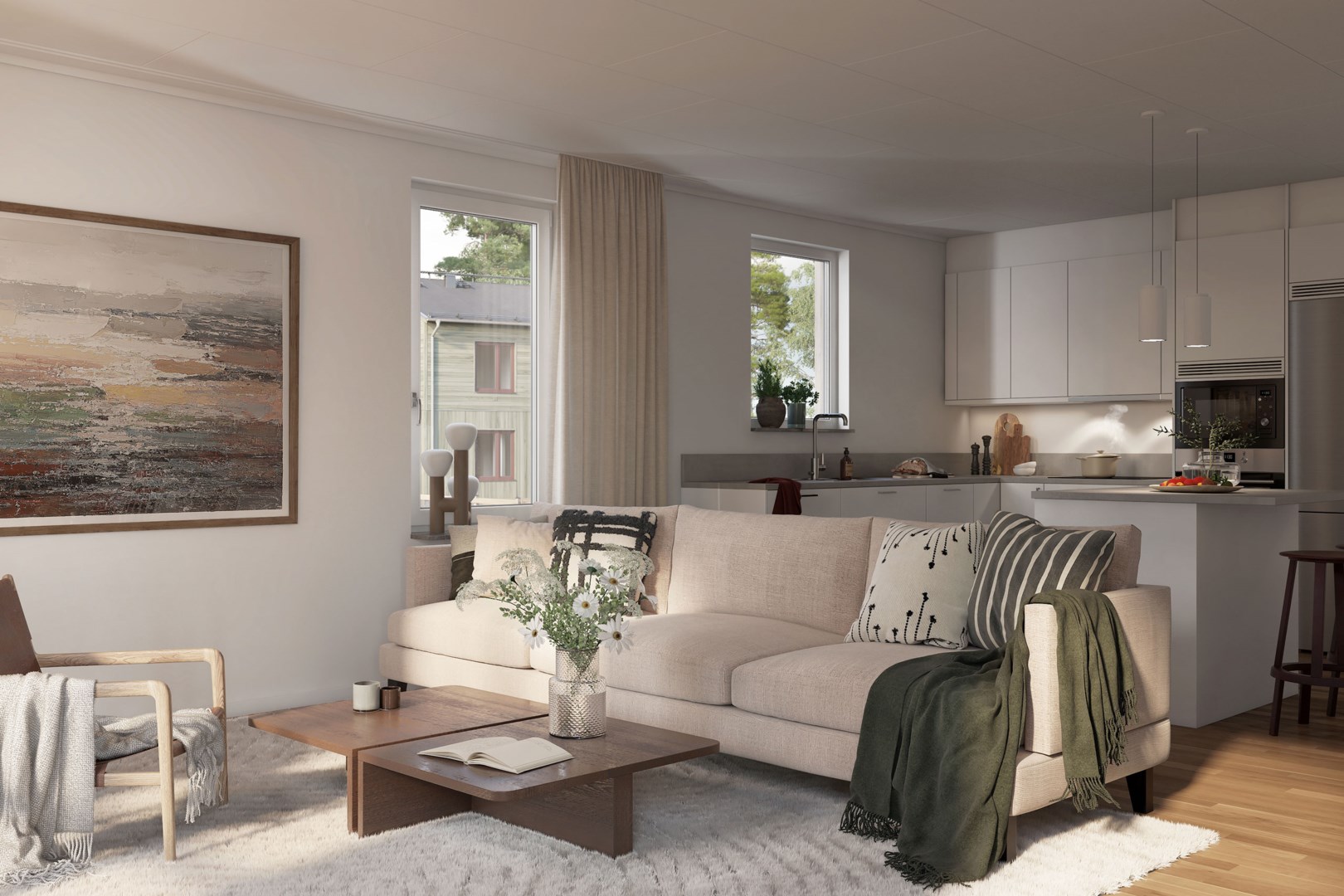 Bostadsbild från Skölstadalen, Pågående i Skölsta, Uppsala