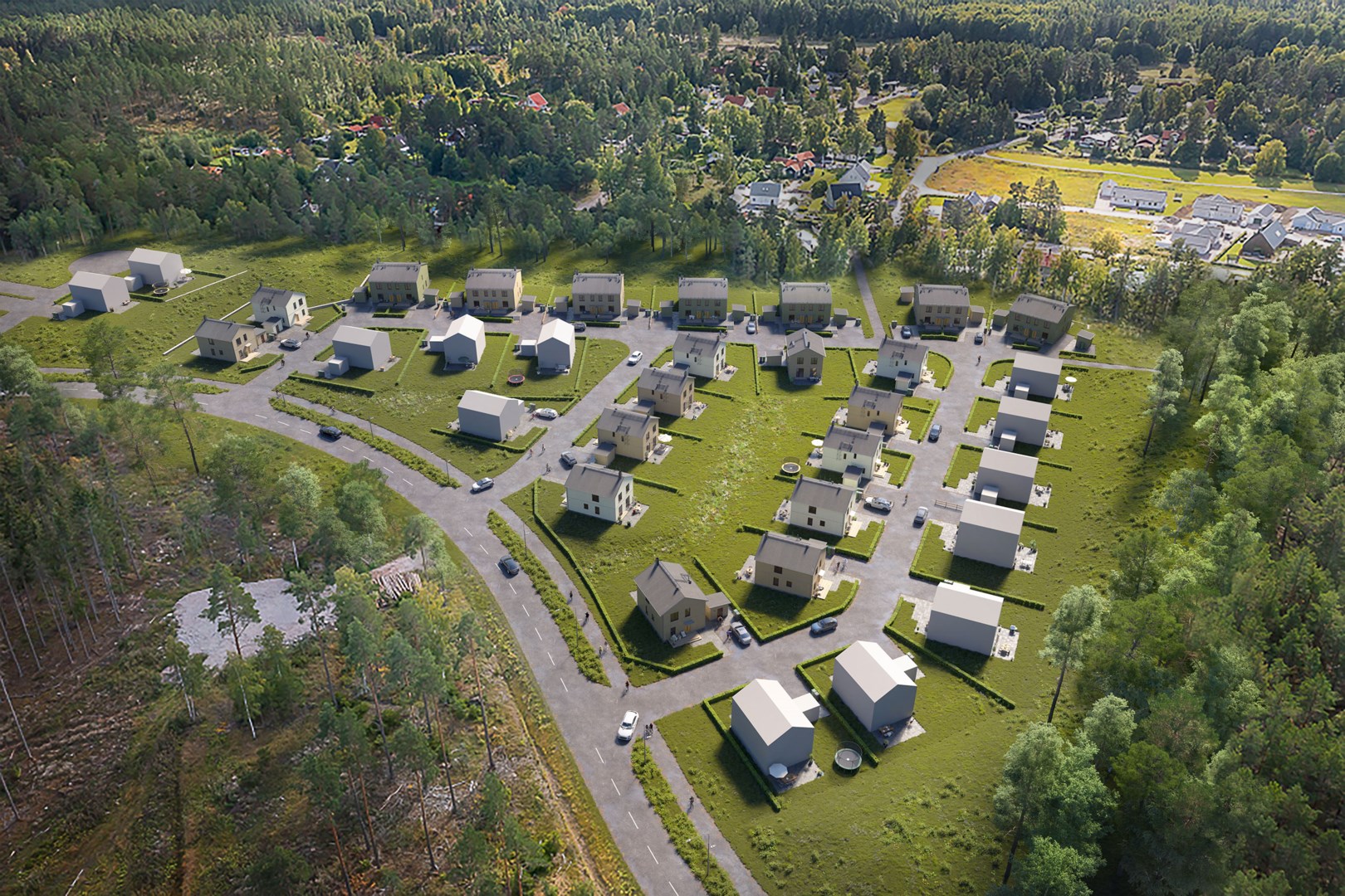 Bostadsbild från Skölstadalen, Pågående i Skölsta, Uppsala