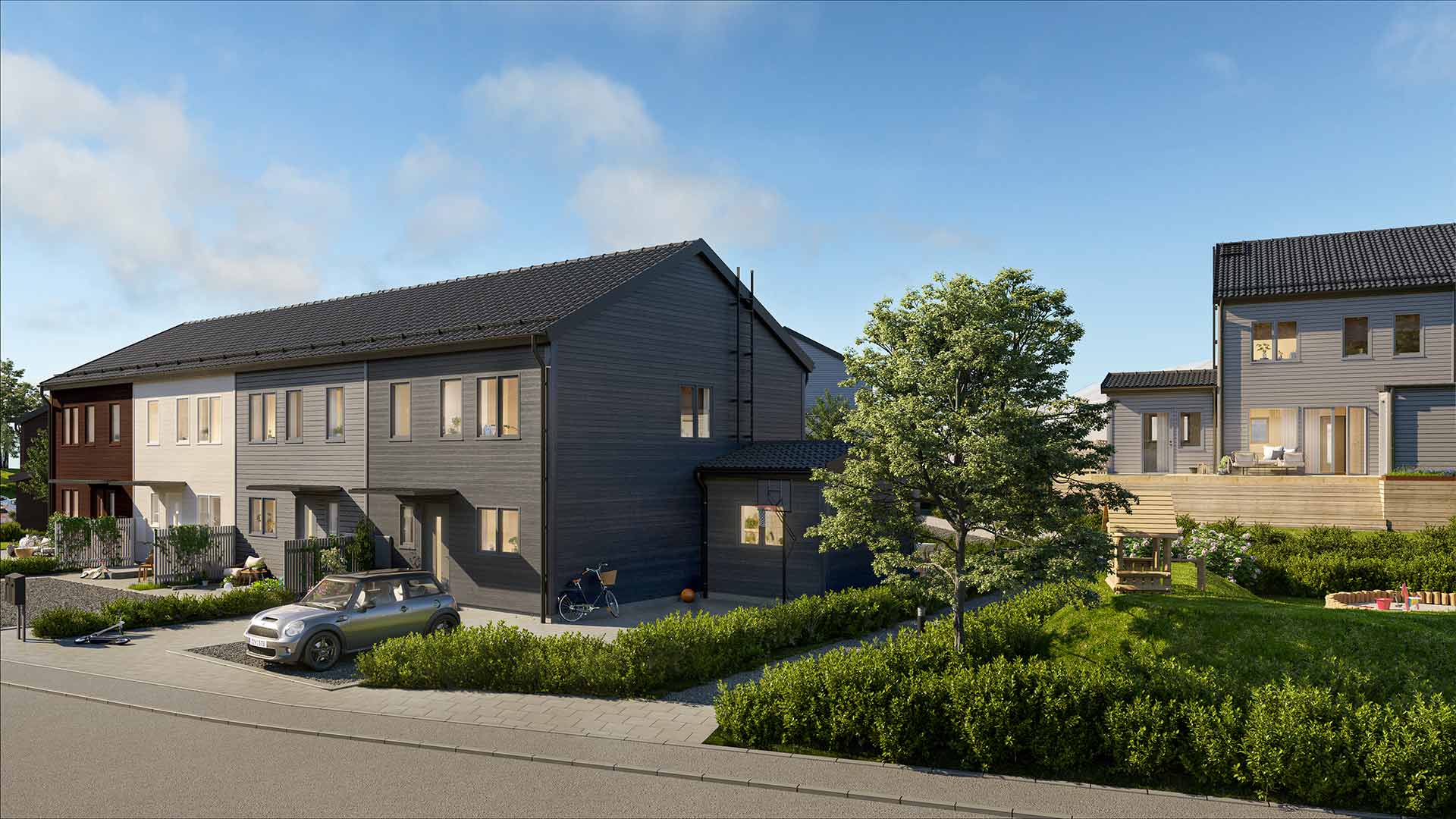 Bostadsbild från Skogsgläntan, Pågående i Älta, Nacka