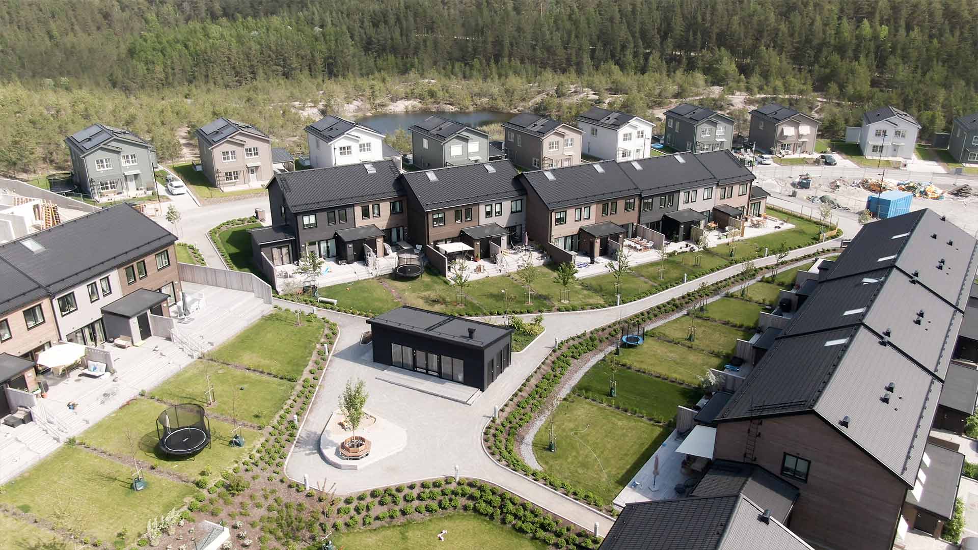 Bostadsbild från Skogsgläntan, Pågående i Älta, Nacka