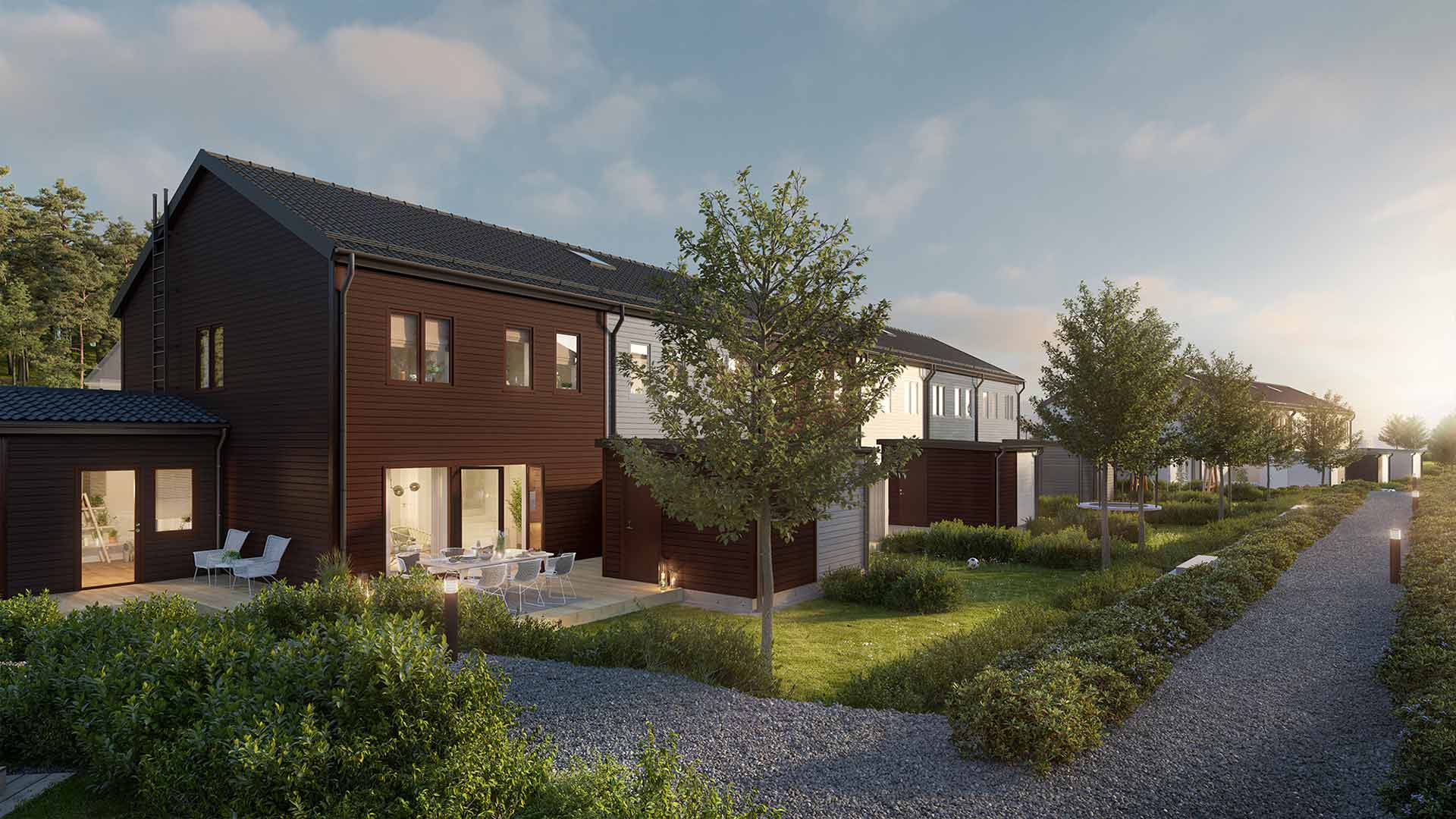 Bostadsbild från Skogsgläntan, Pågående i Älta, Nacka