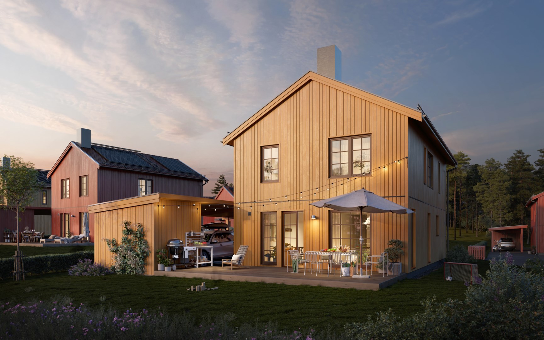 Bostadsbild från Skölsta backe, Pågående i Skölsta, Uppsala