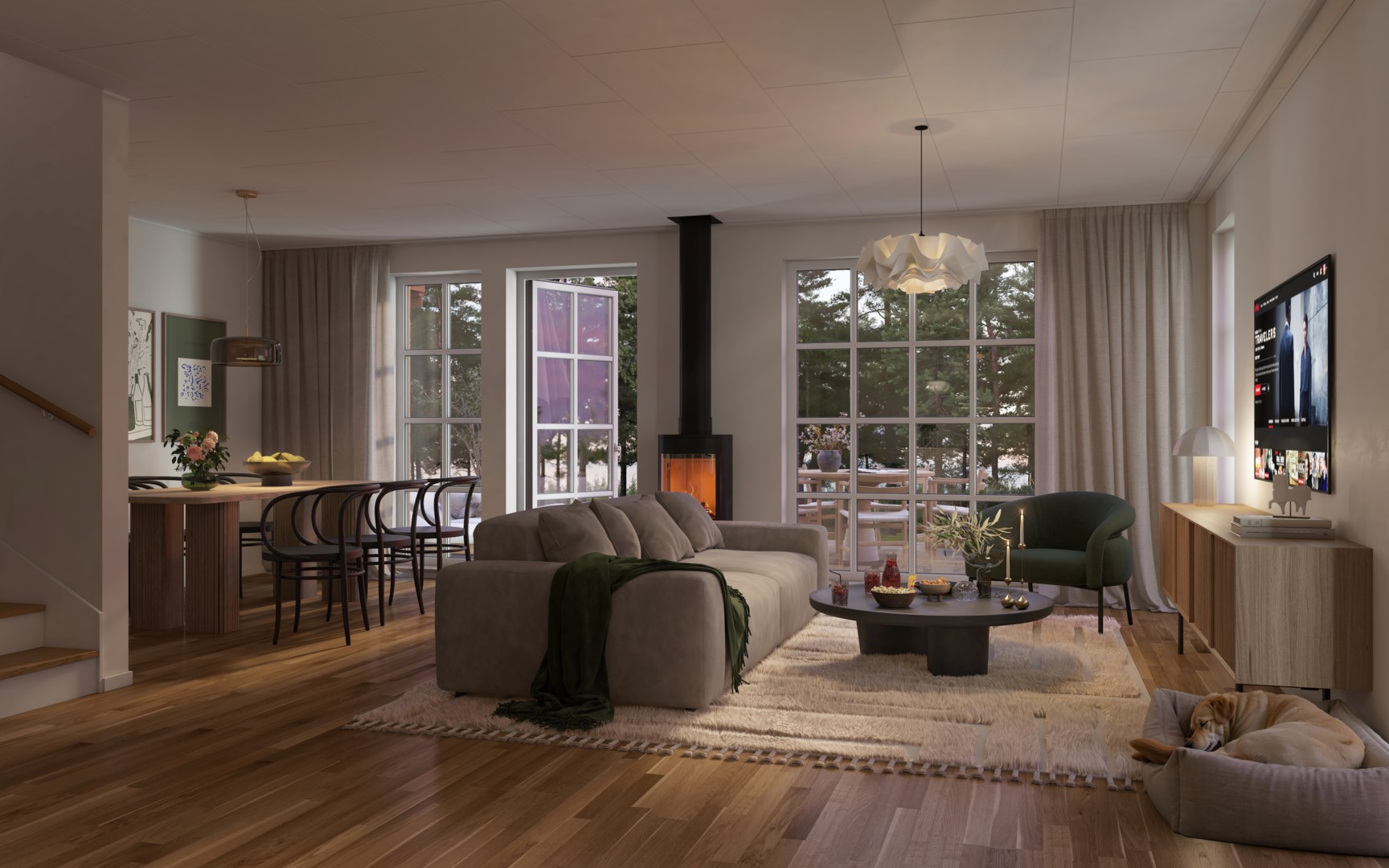 Bostadsbild från Skölsta backe, Pågående i Skölsta, Uppsala