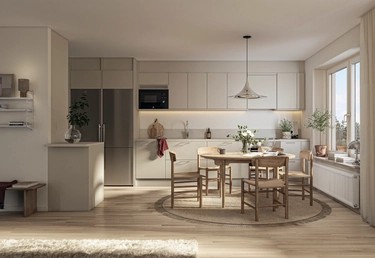 Bostadsbild från Rågslussen, Pågående i Kungsängen, Uppsala