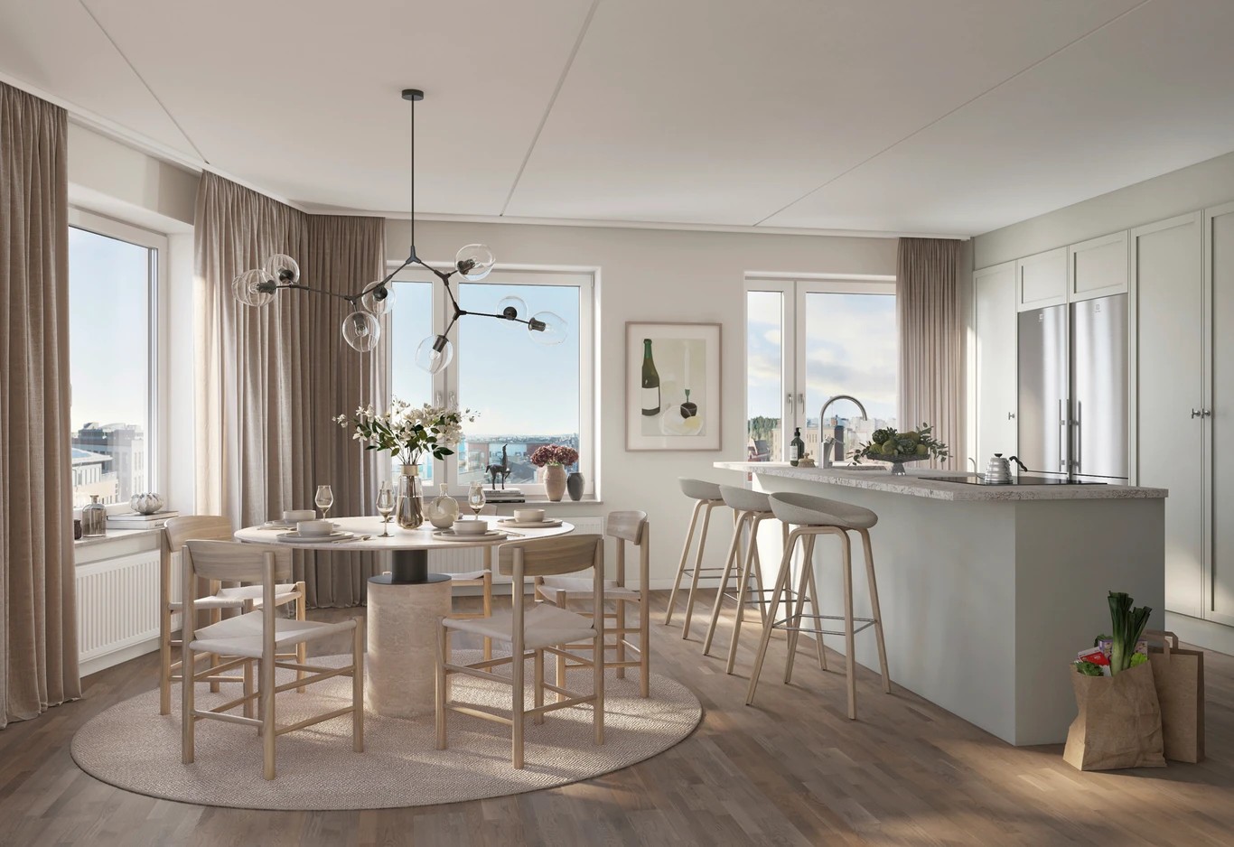 Bostadsbild från Rågslussen, Pågående i Kungsängen, Uppsala