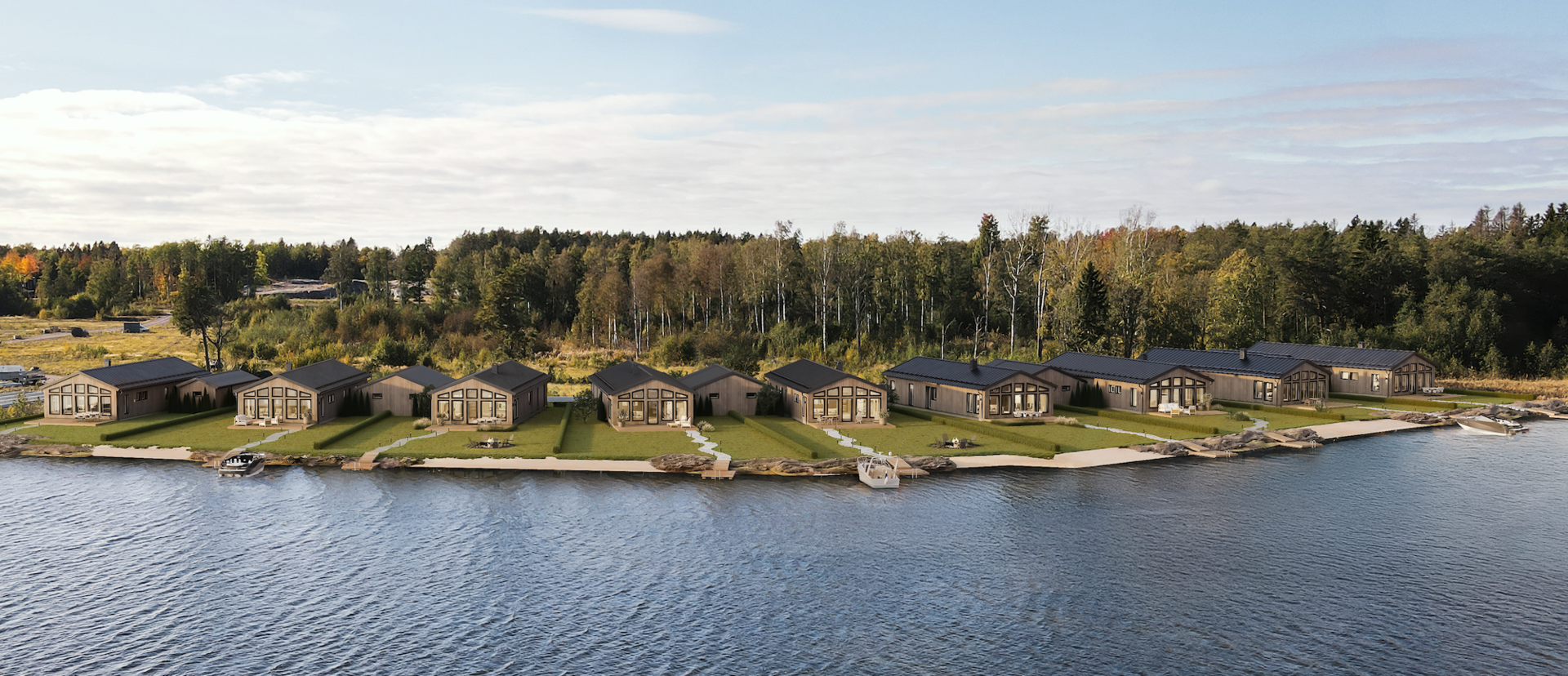 Bostadsbild från Havsvillorna, Pågående i Karlholm, Tierp
