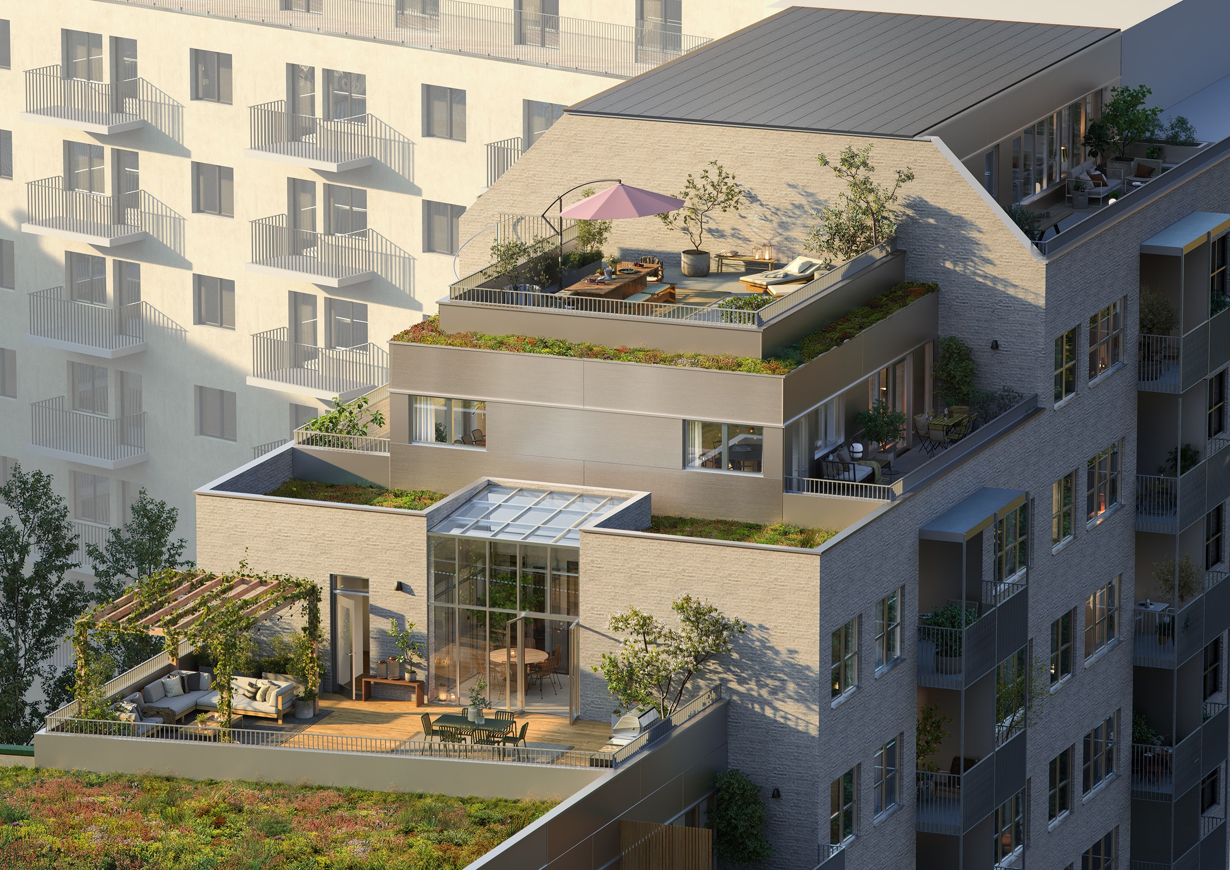 Bostadsbild från Alkemisten, Kommande i Södra Hagalund, Solna