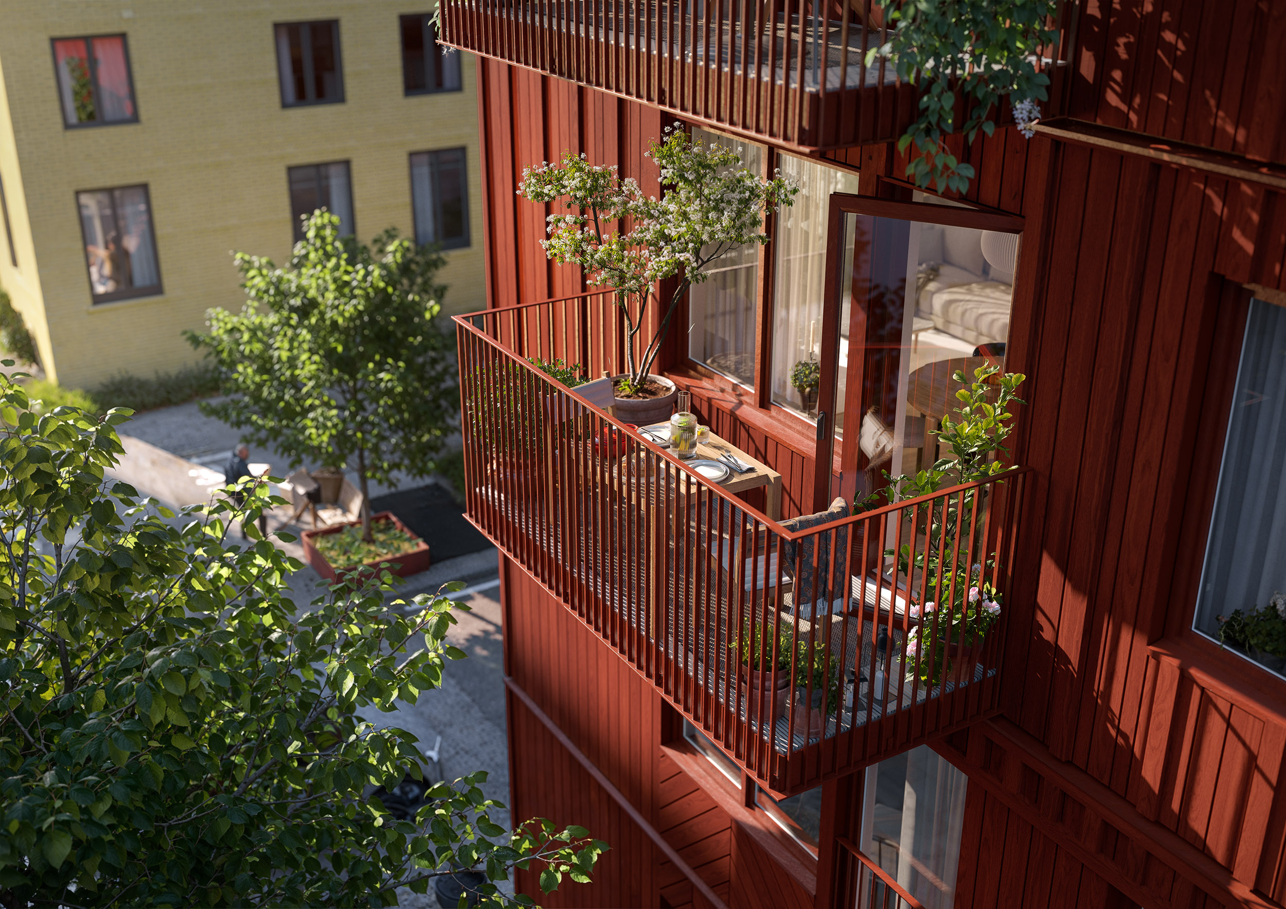 Bostadsbild från Karaktären, Kommande i Veddestaden, Järfälla