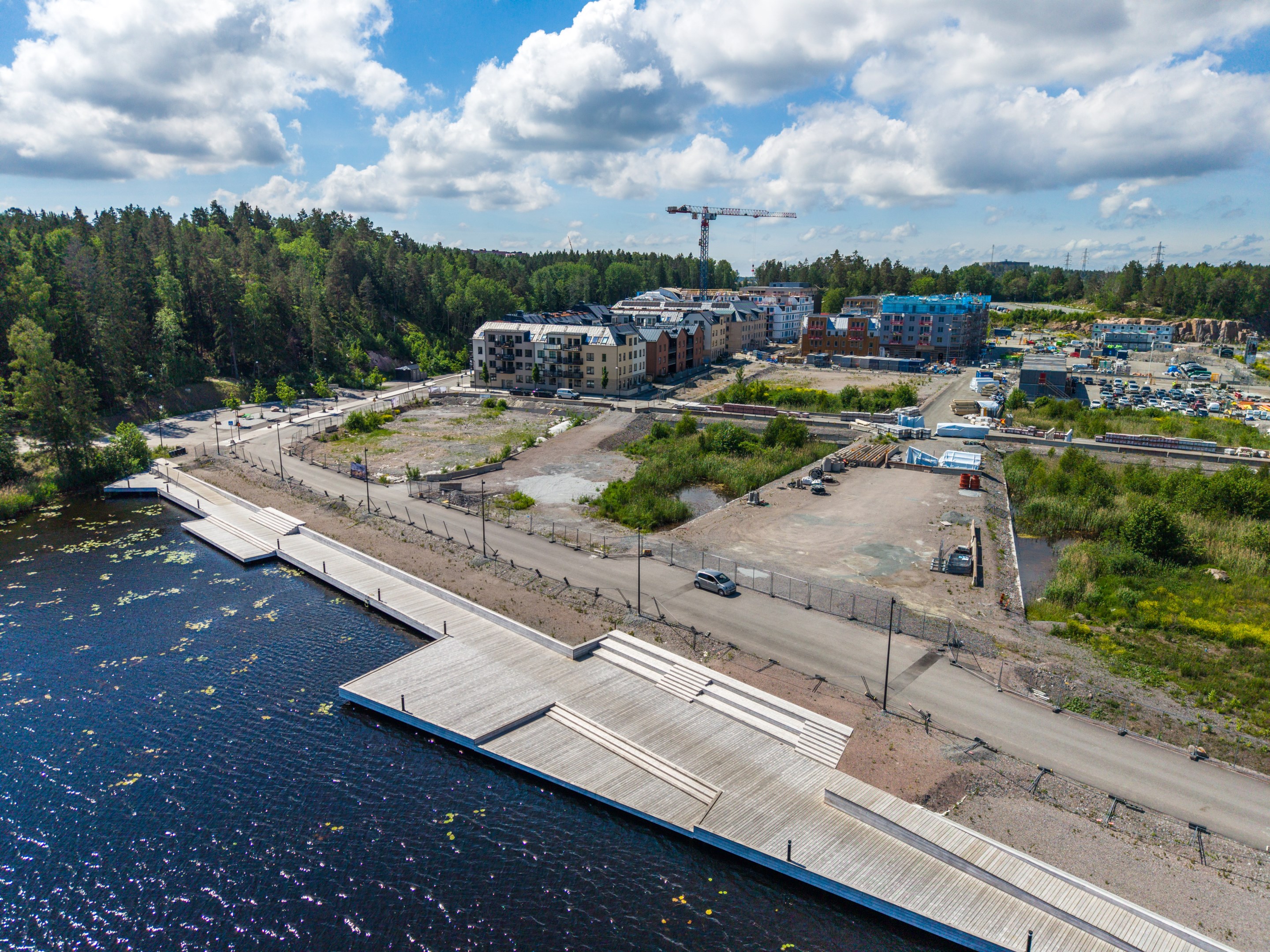 Bostadsbild från Sjöutsikten, Pågående i Väsjön, Sollentuna