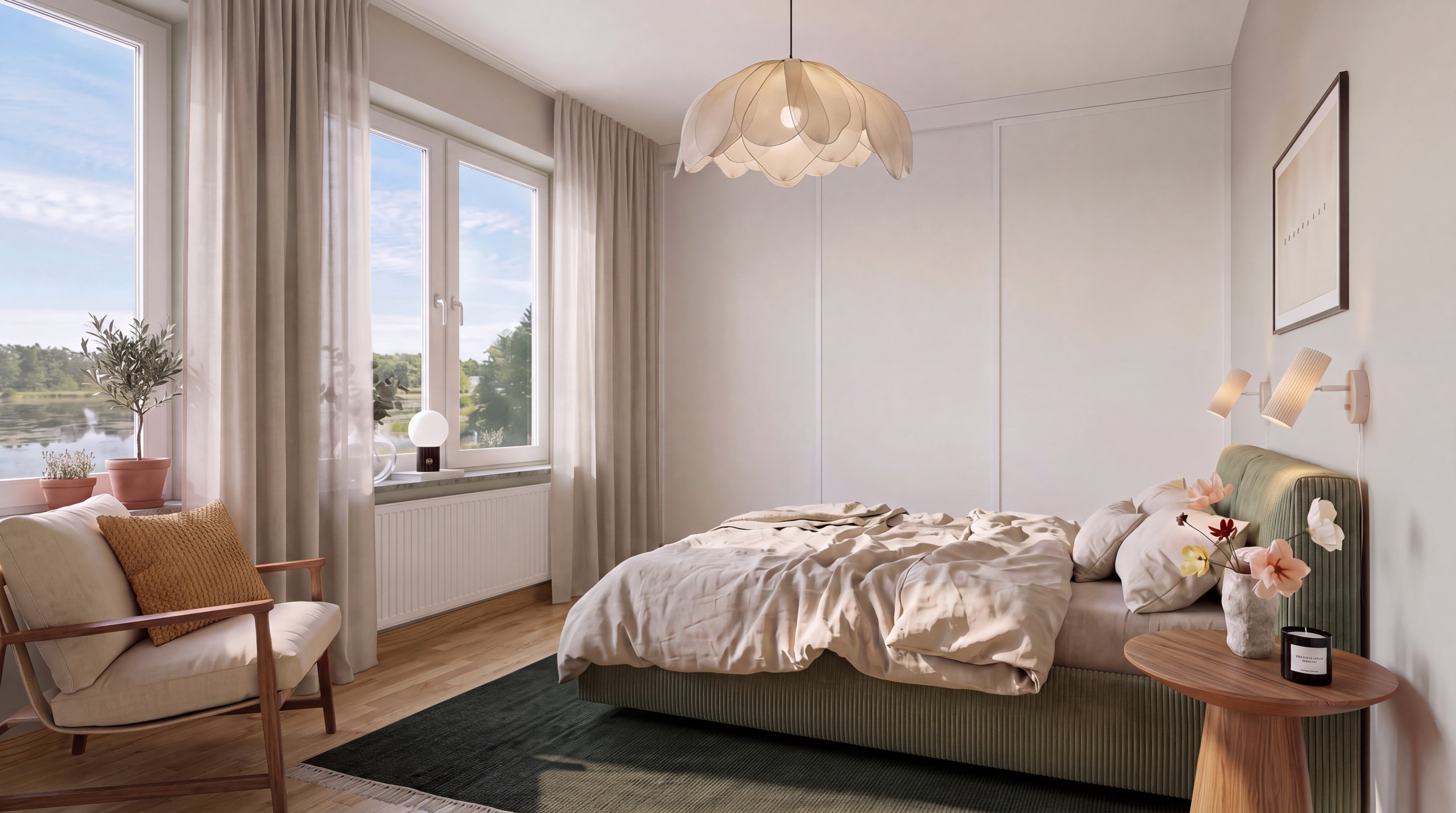 Bostadsbild från Sjöutsikten, Pågående i Väsjön, Sollentuna