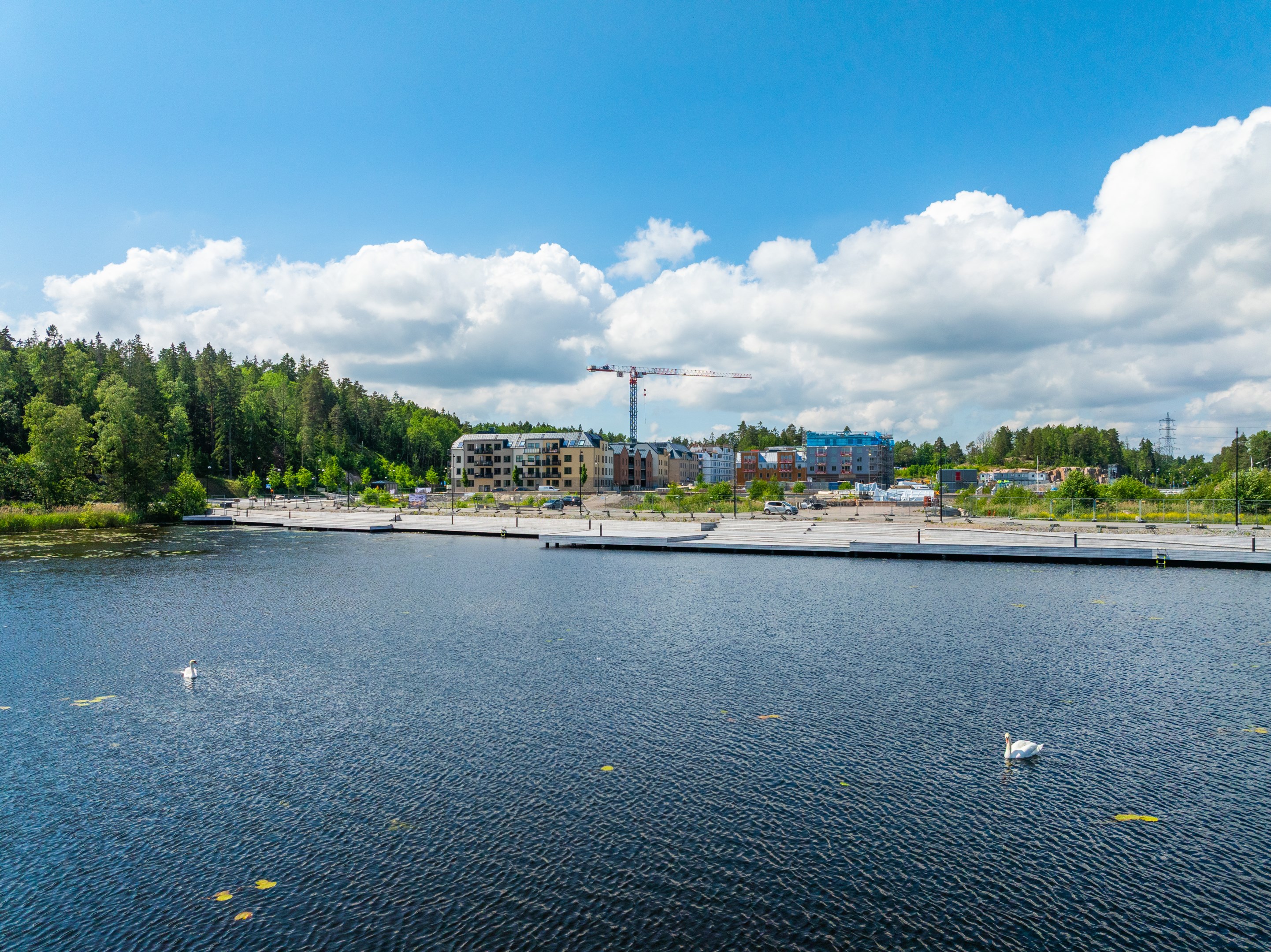 Bostadsbild från Sjöutsikten, Pågående i Väsjön, Sollentuna