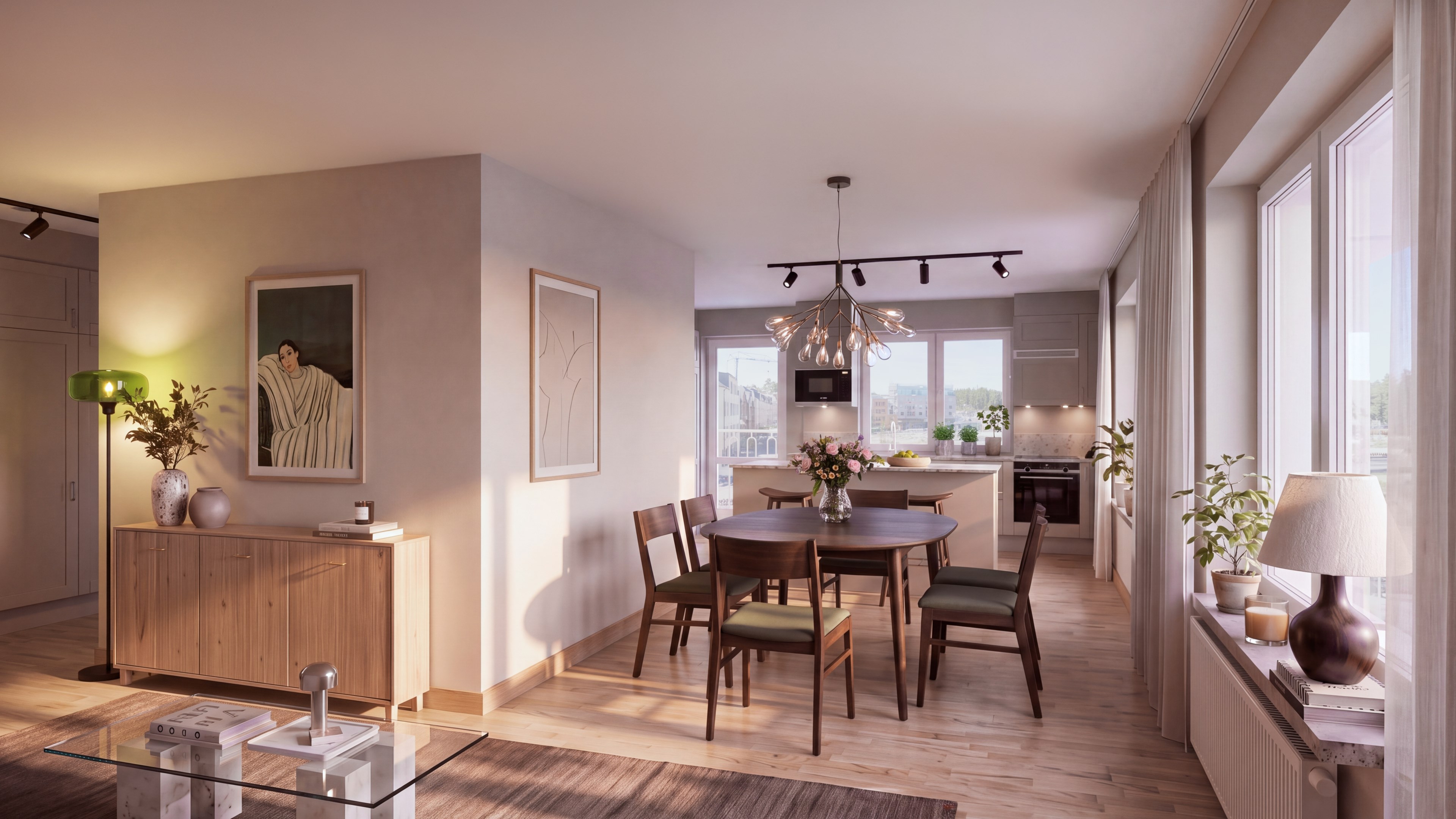 Bostadsbild från Sjöutsikten, Pågående i Väsjön, Sollentuna