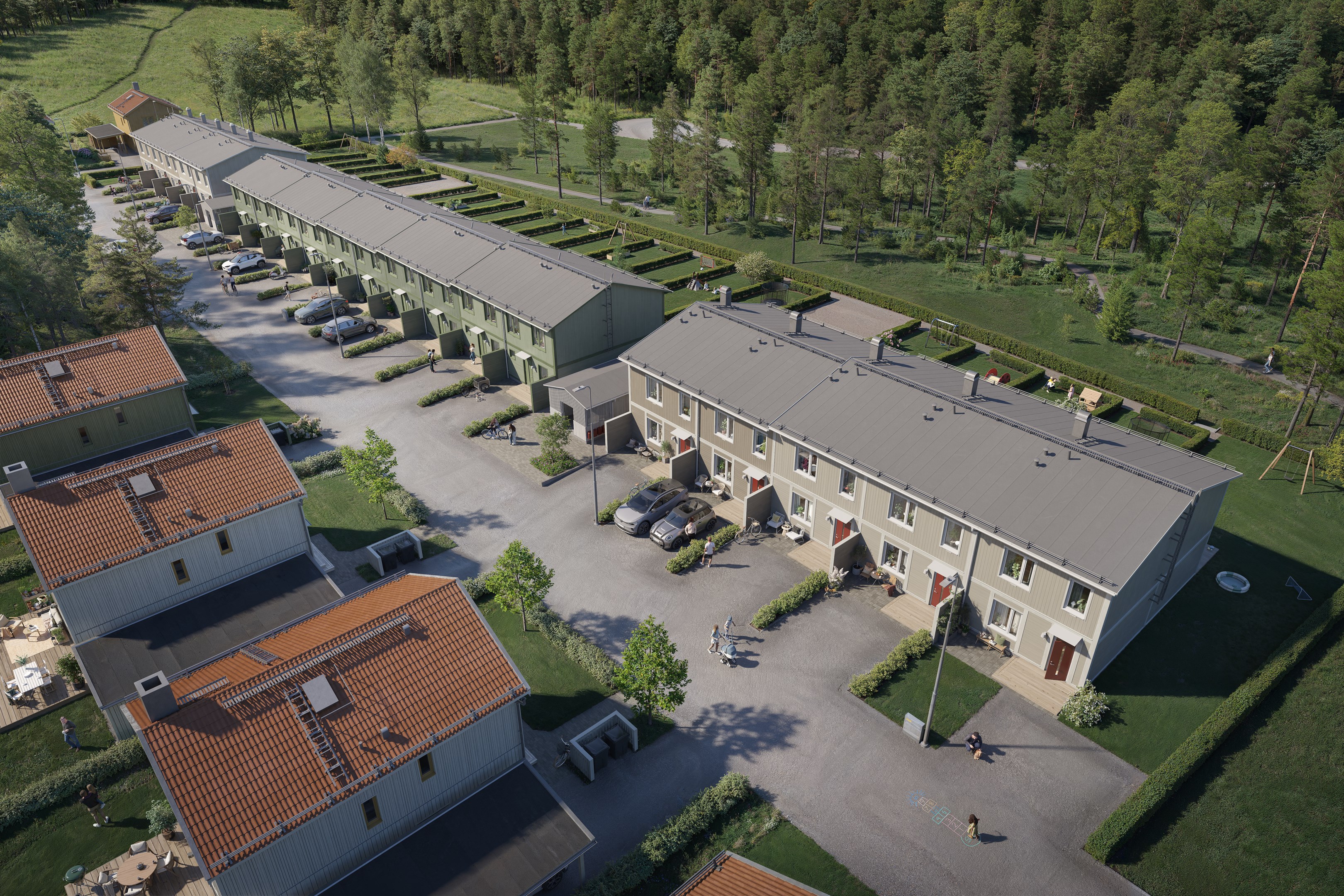 Bostadsbild från Skölsta glänta, Pågående i Skölsta, Uppsala