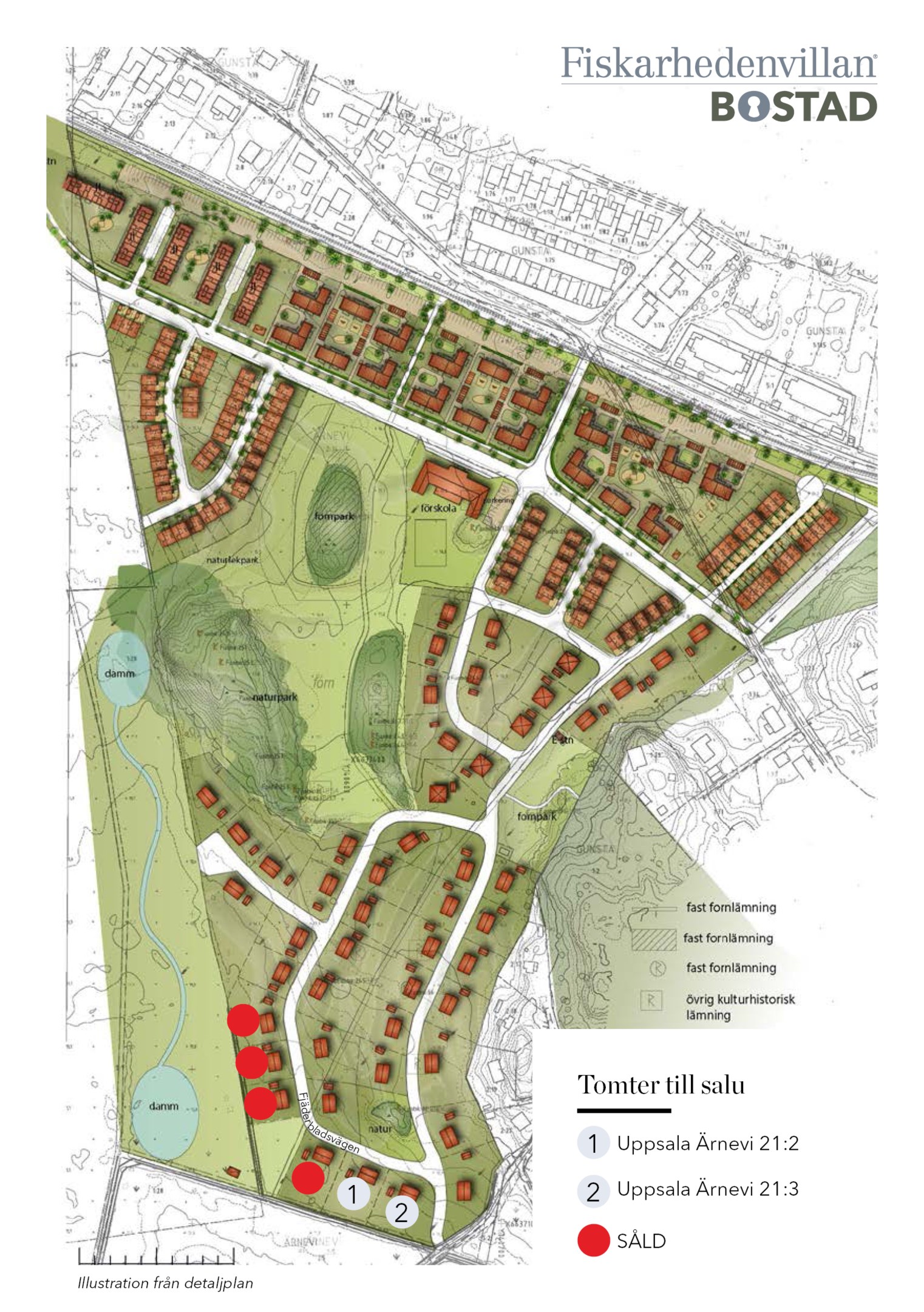 Bostadsbild från Fjäderbladsvägen 33, Såld i Gunsta, Uppsala