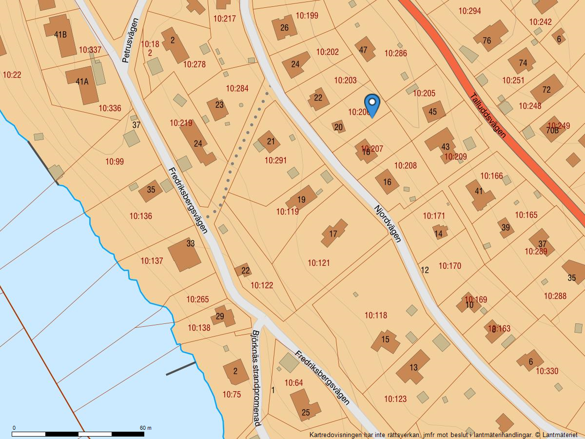 Bostadsbild från Njordvägen 20, Såld i Björknäs, Nacka