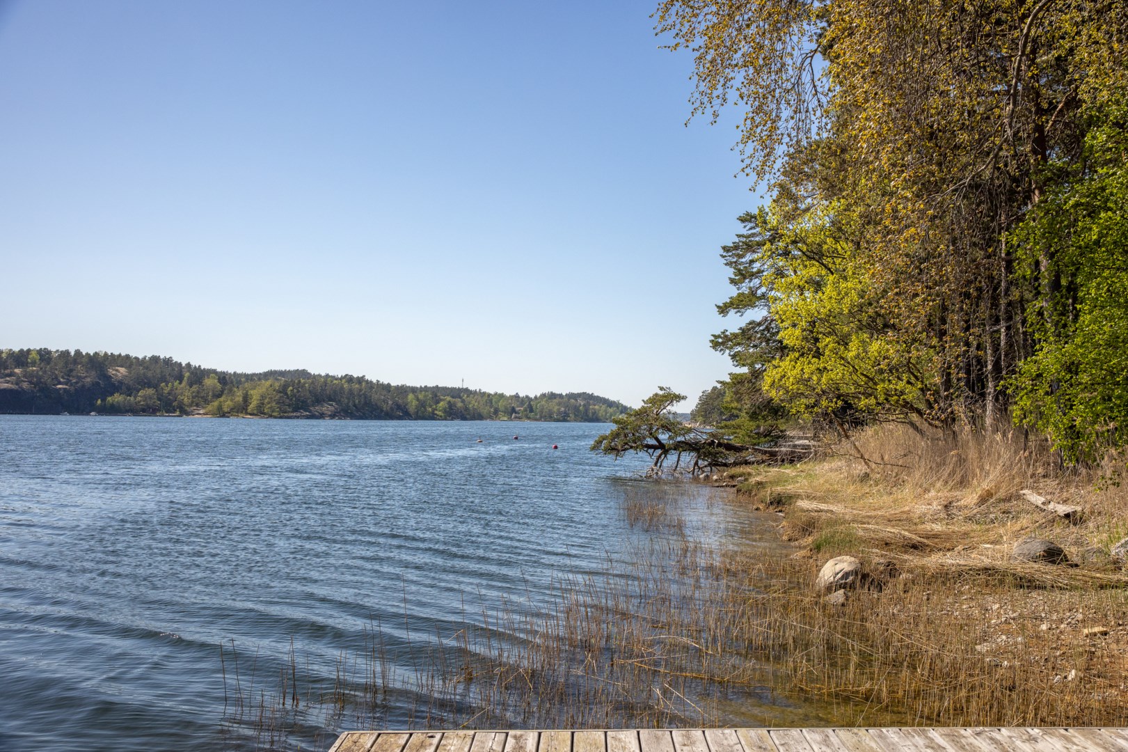 Återlögafjärden i riktning mot Ingaröstrand i sydväst