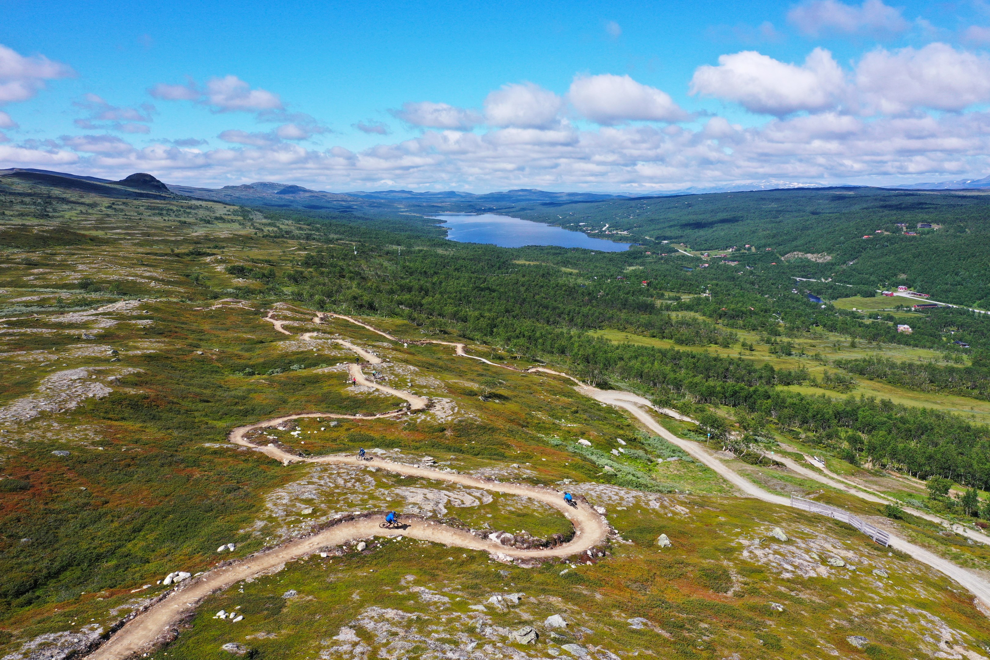 MTB-banan vid slutet av Hamra Comfort (linbanan).