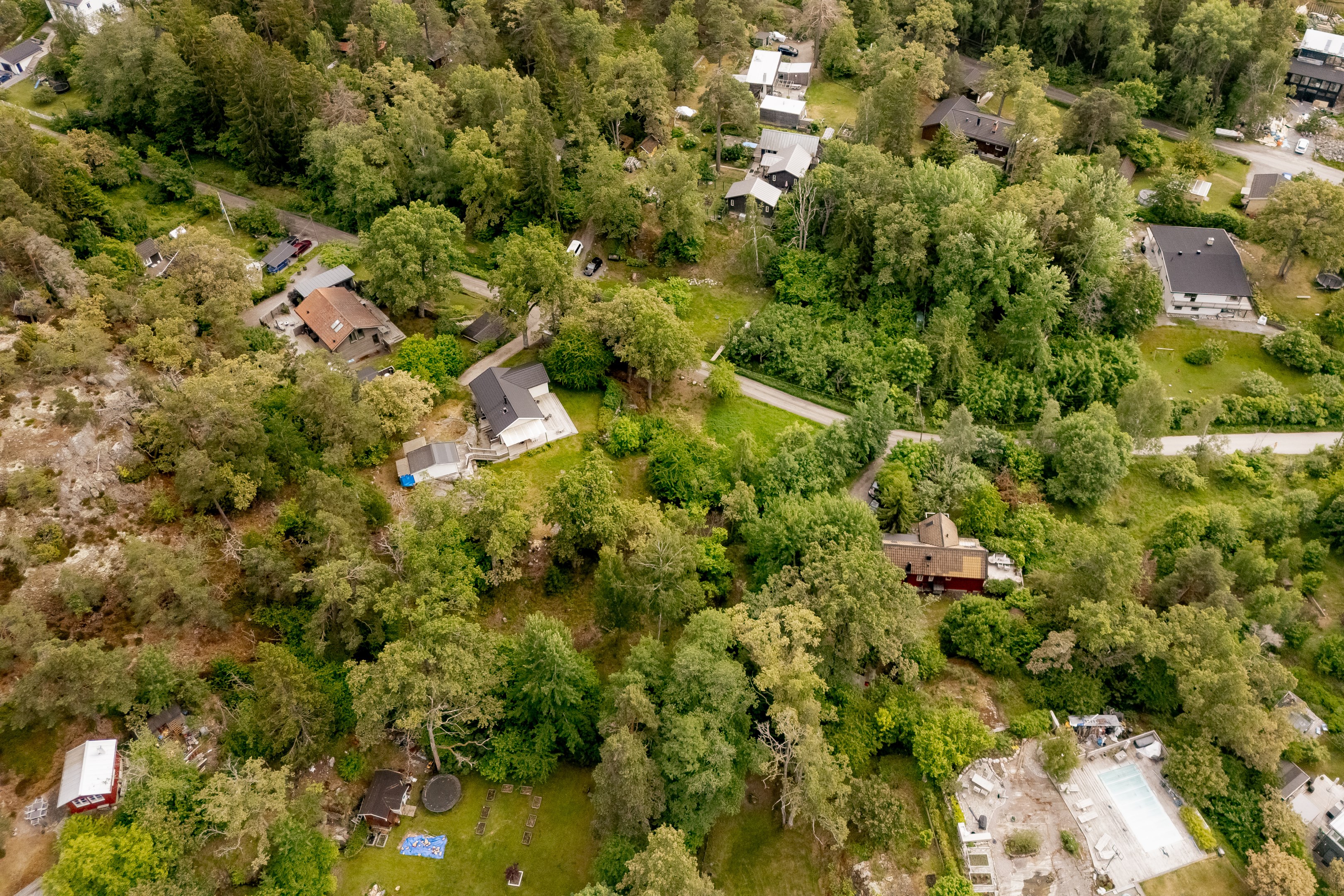 Bostadsbild från Hedvägen 3, Kommande i Södra Lännersta, Nacka