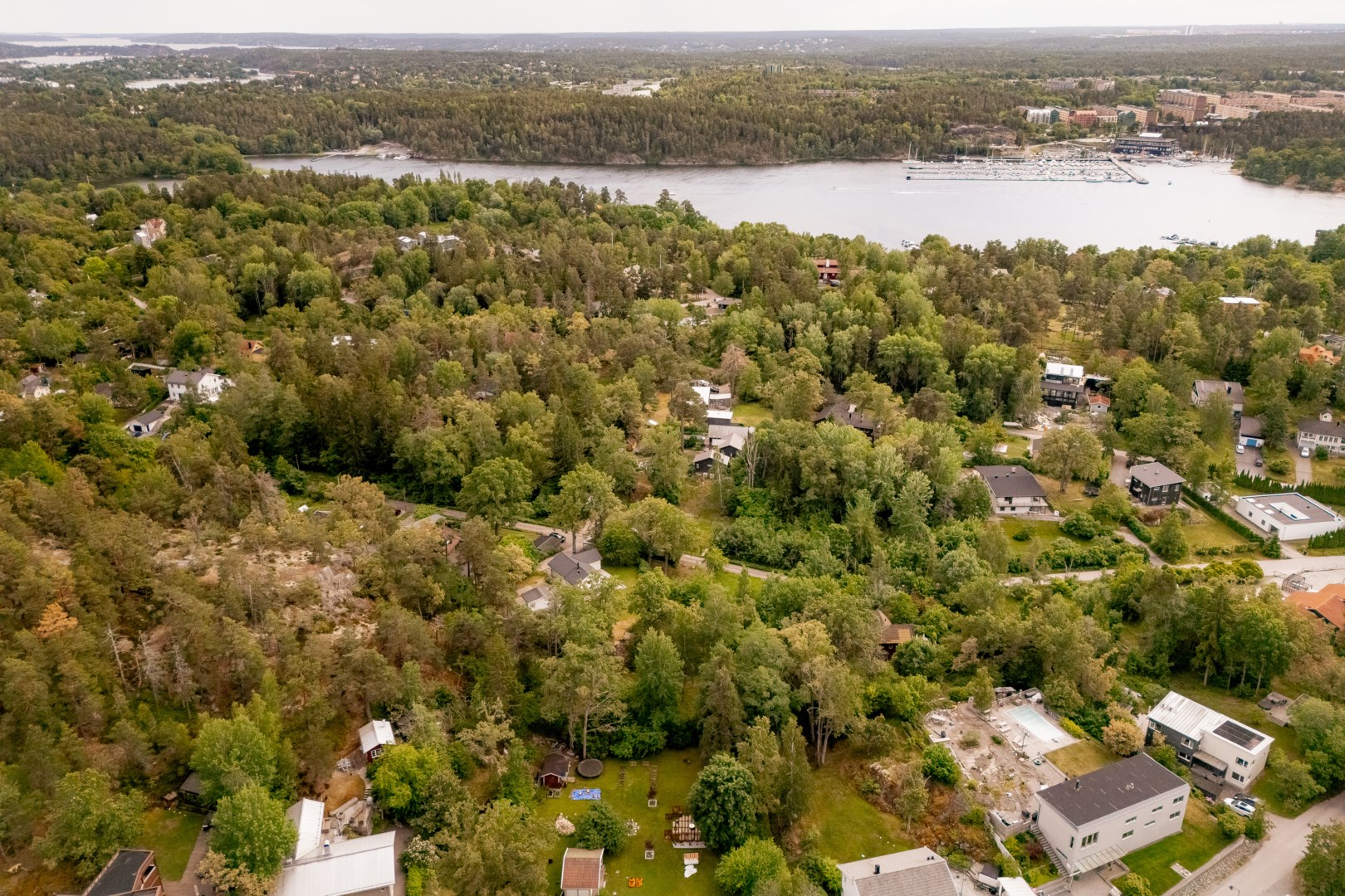 Bostadsbild från Hedvägen 3, Kommande i Södra Lännersta, Nacka
