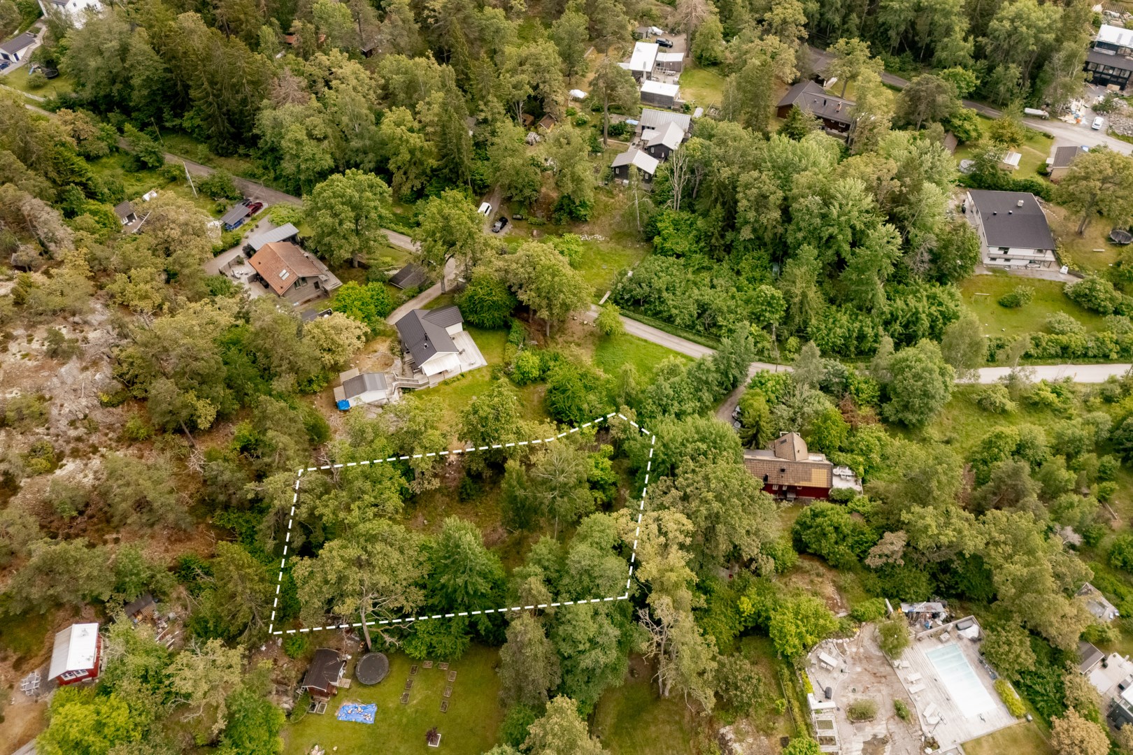 Bostadsbild från Hedvägen 3, Kommande i Södra Lännersta, Nacka