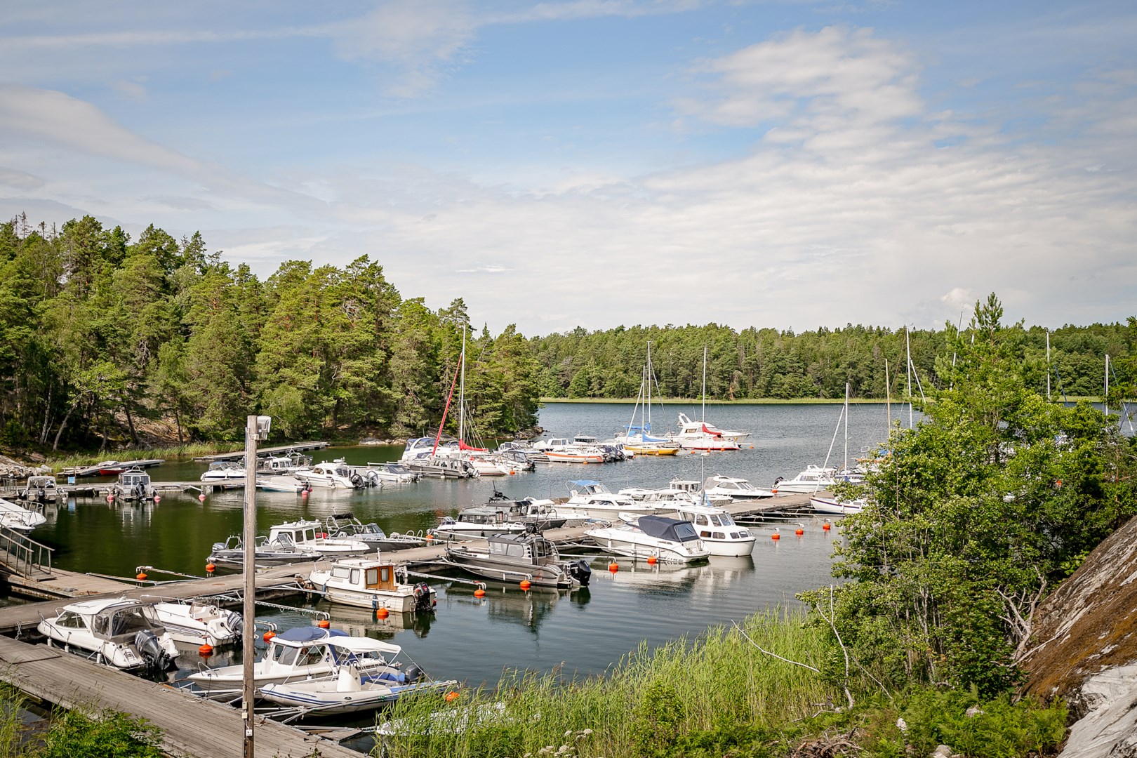 Båthamn nära Speviken.