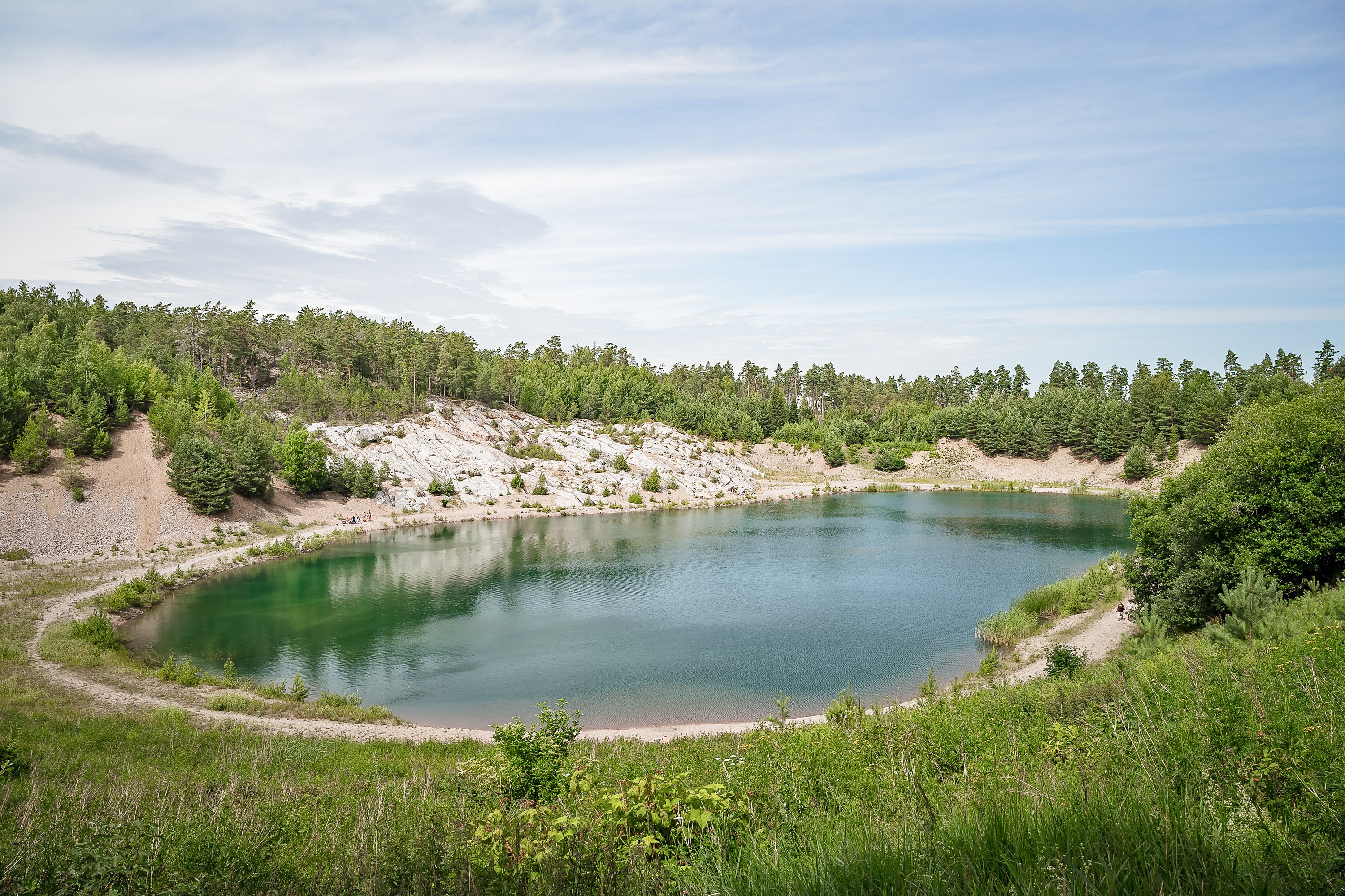 Badplats vid Blå lagunen / Sandtaget.