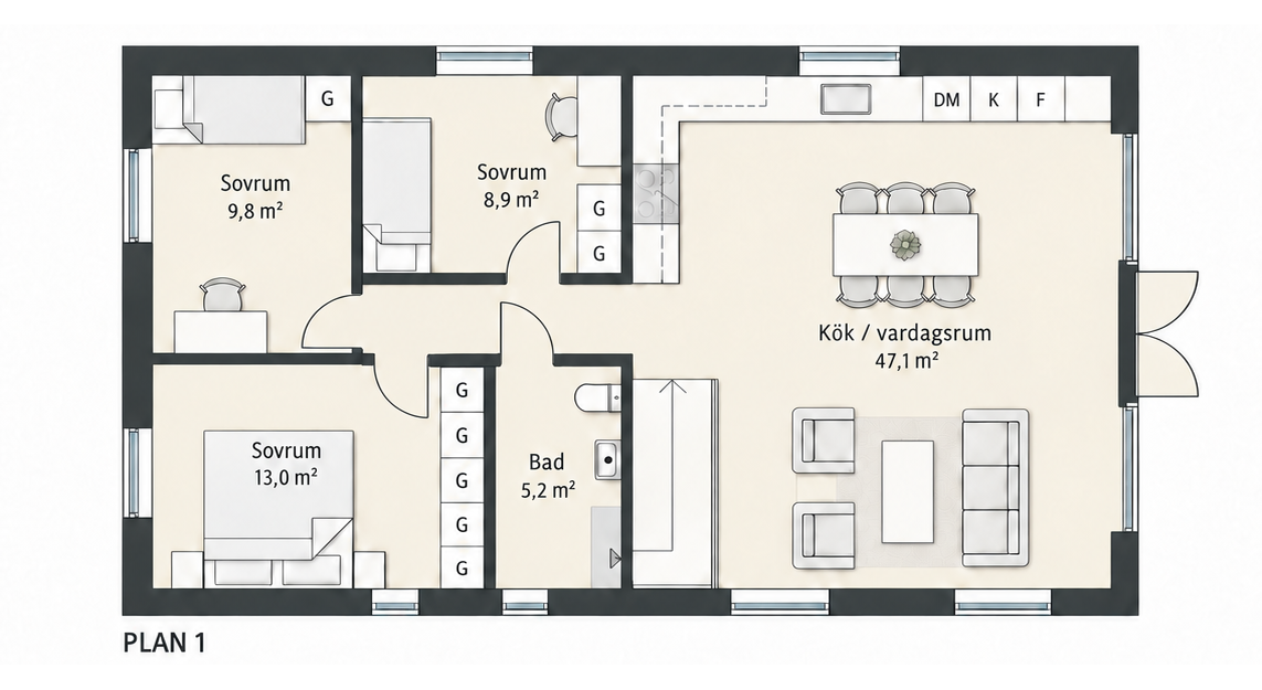 Bostadsbild från Bultvägen 42, Till salu i Hökmossen/Telefonplan, Stockholm