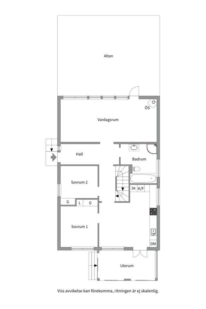 Planlösning från Flottiljgatan 68, Såld i Bärby Hage, Uppsala