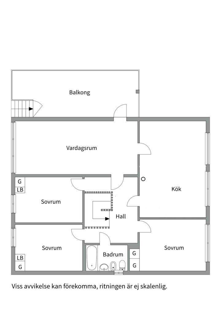 Planlösning från Störvägen 22, Till salu i Valsätra, Uppsala