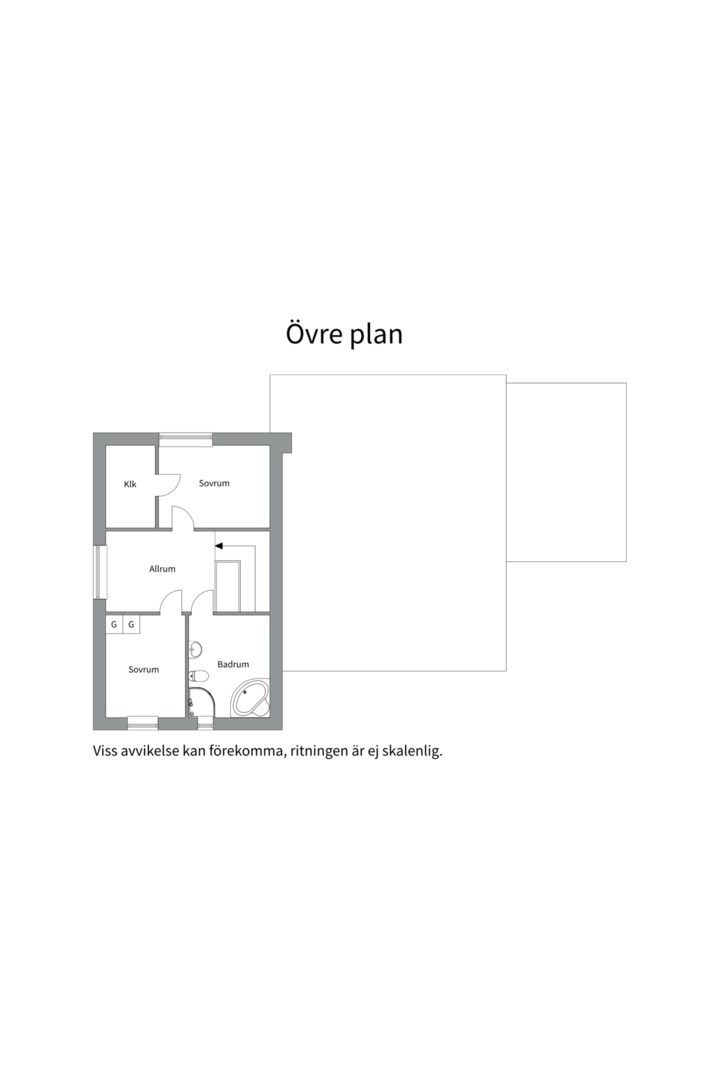 Planlösning från Brattbacksvägen 93, Såld i Lindbacken, Uppsala