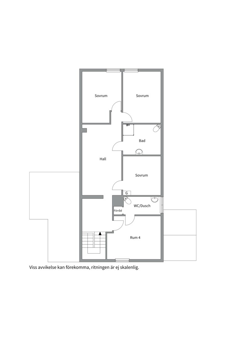 Planlösning från Norbyvägen 80A, Såld i Norby, Uppsala