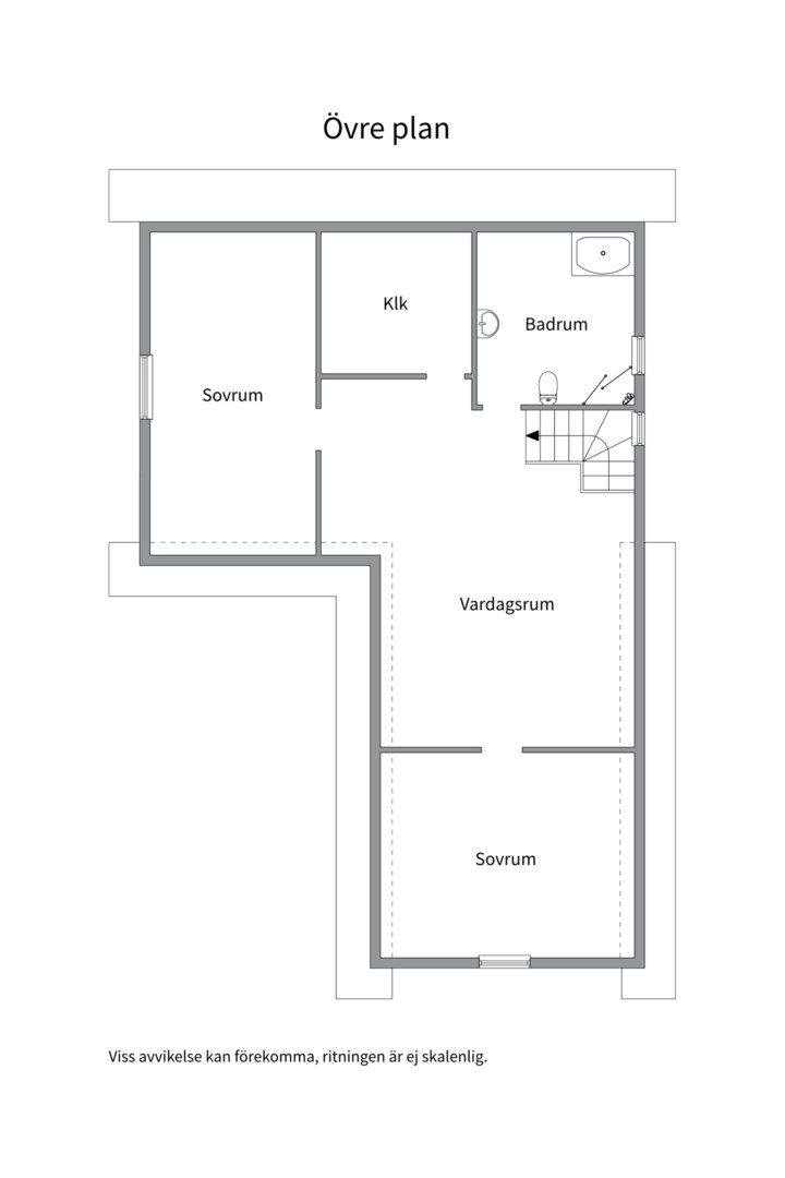 Planlösning från Rörbyvägen 7, Såld i Bälinge, Uppsala