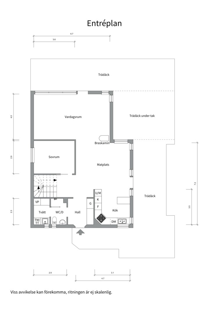 Planlösning från Boängsvägen 50P, Såld i Alsike, Knivsta