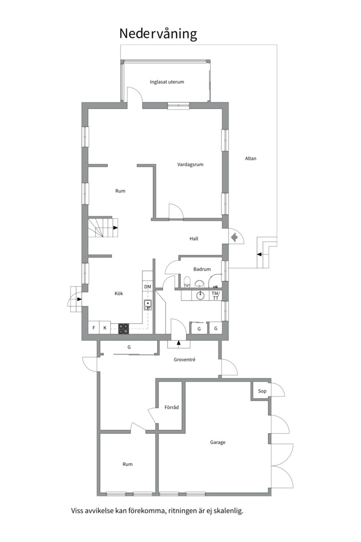 Planlösning från Dalbovägen 39B, Såld i Sunnersta, Uppsala