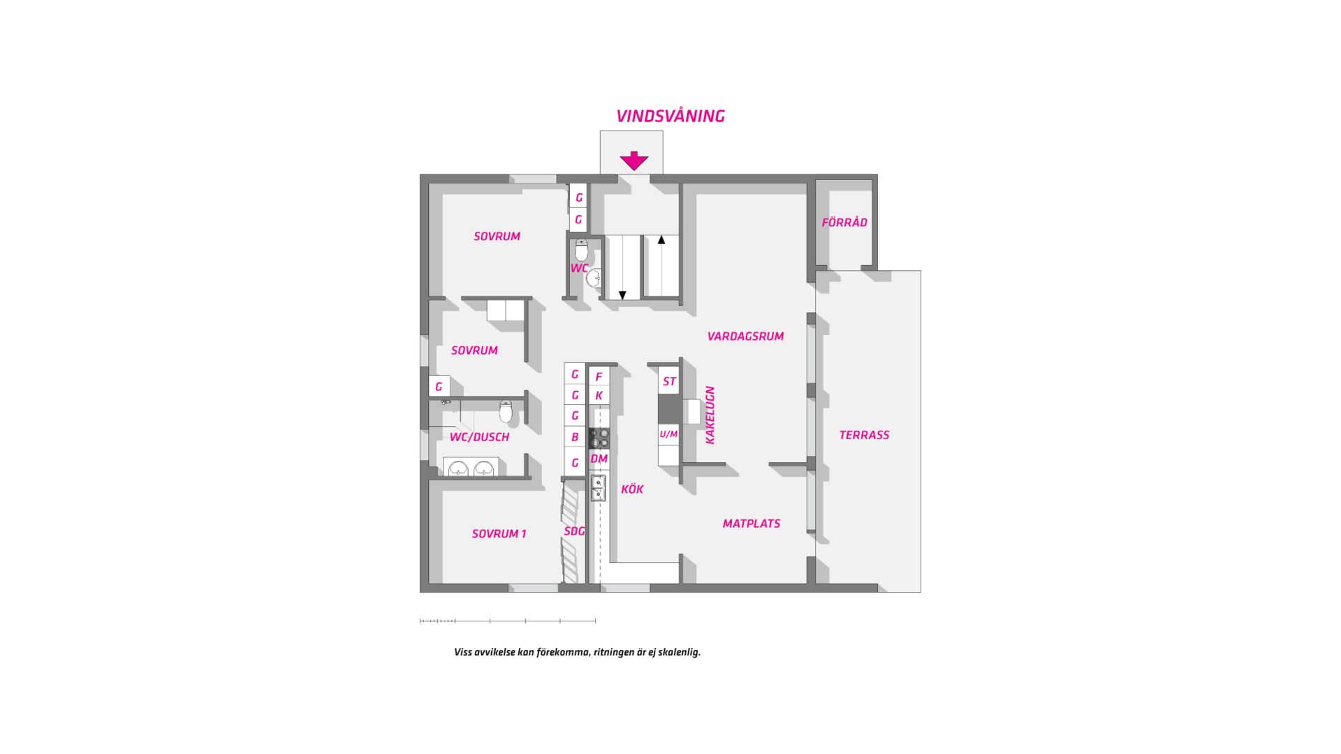 Planlösning från Morkullevägen 25, Såld i Sunnersta, Uppsala