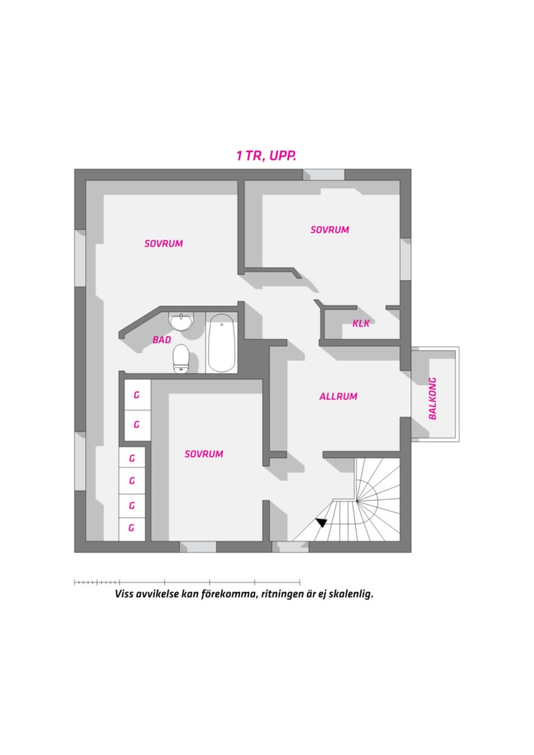 Planlösning från Enköpingsvägen 20, Såld i Örsundsbro, Enköping