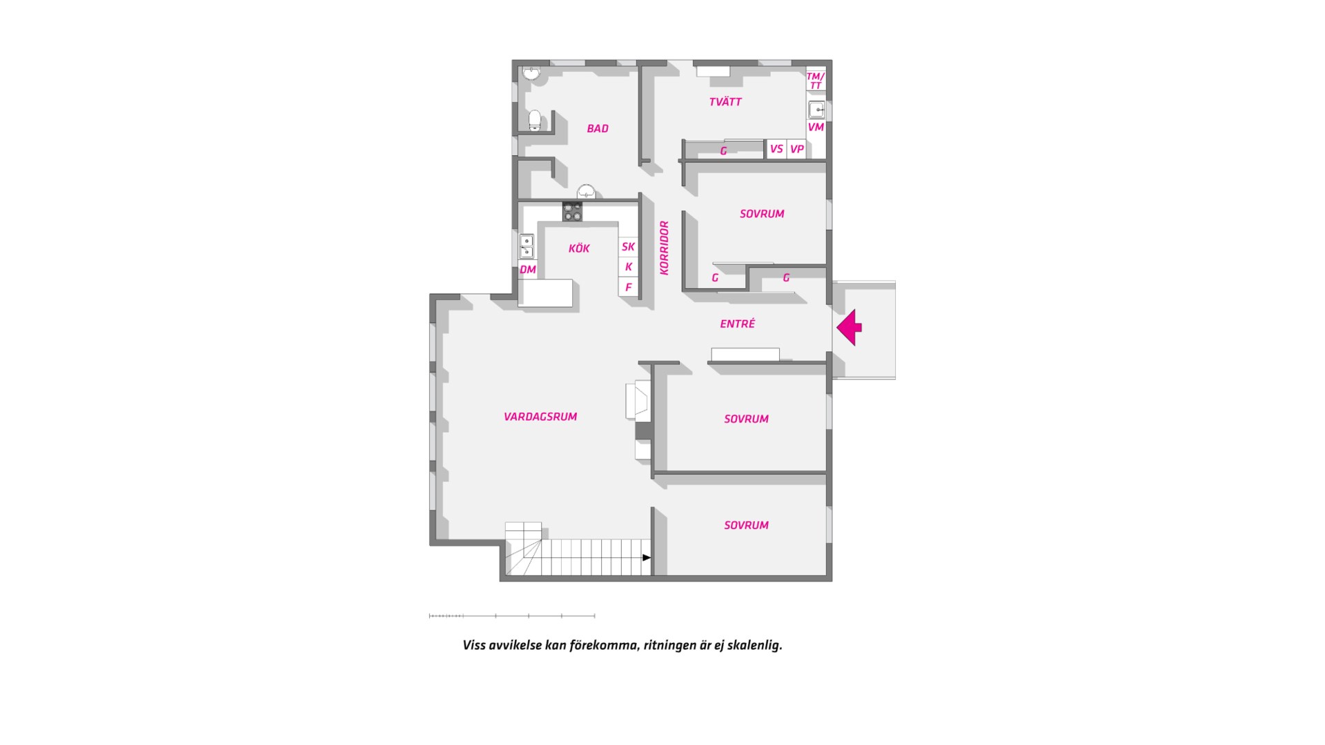 Planlösning från Annas väg 3, Såld i Starbo, Uppsala