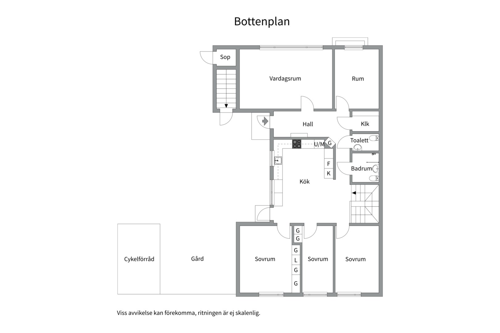Planlösning från Timjansgatan 89, Såld i Årsta, Uppsala