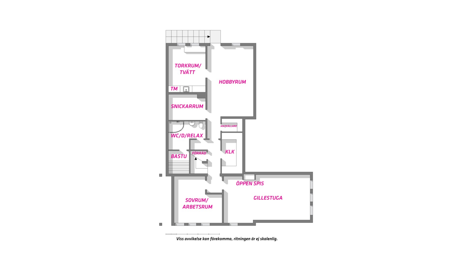 Planlösning från Hartrajet 11, Såld i Bergsbrunna, Uppsala