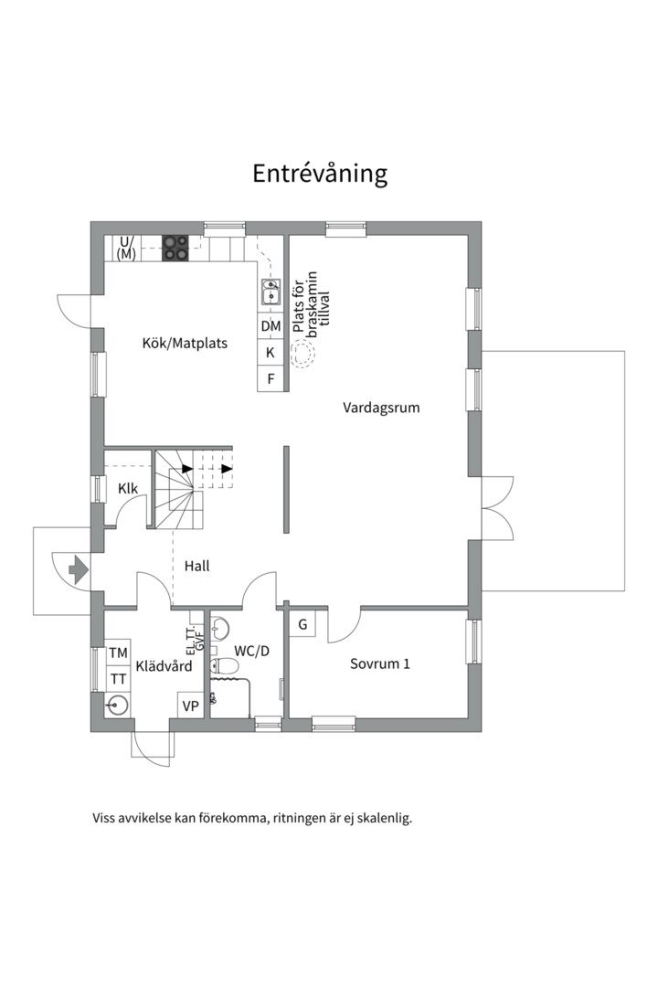 Planlösning från Lupinvägen 6, Såld i Lövstalöt, Uppsala